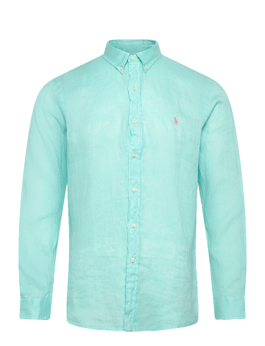 Polo Ralph Lauren - Slim Fit Linen Shirt - hørskjorter - new aqua - 1