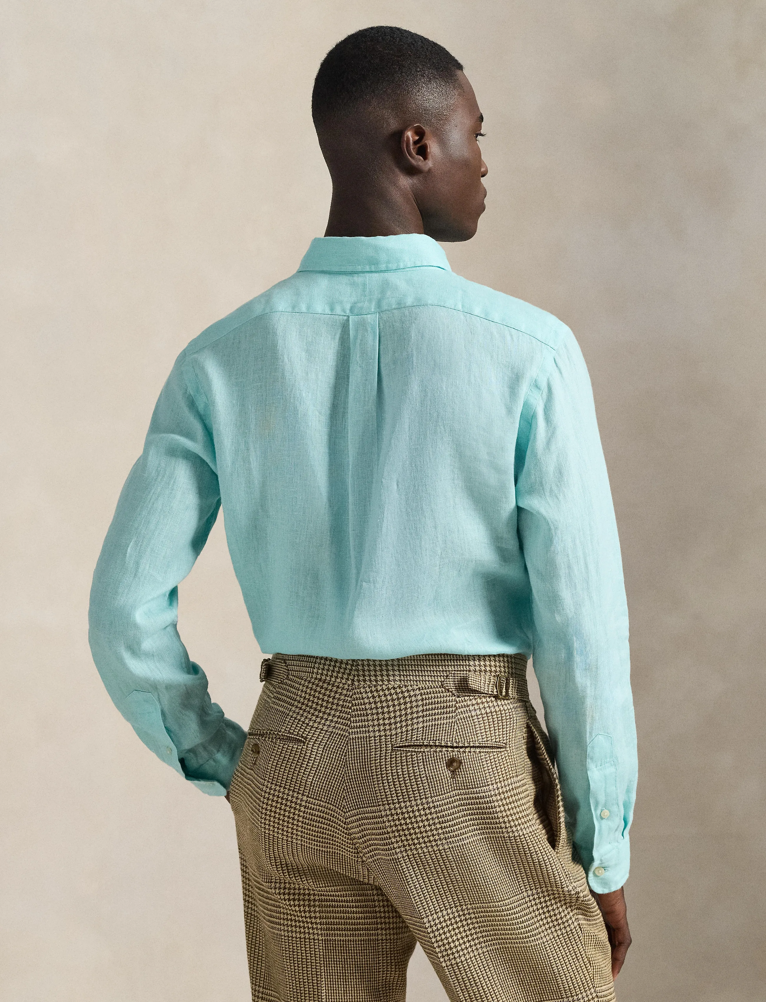 Polo Ralph Lauren - Slim Fit Linen Shirt - hørskjorter - new aqua - 5