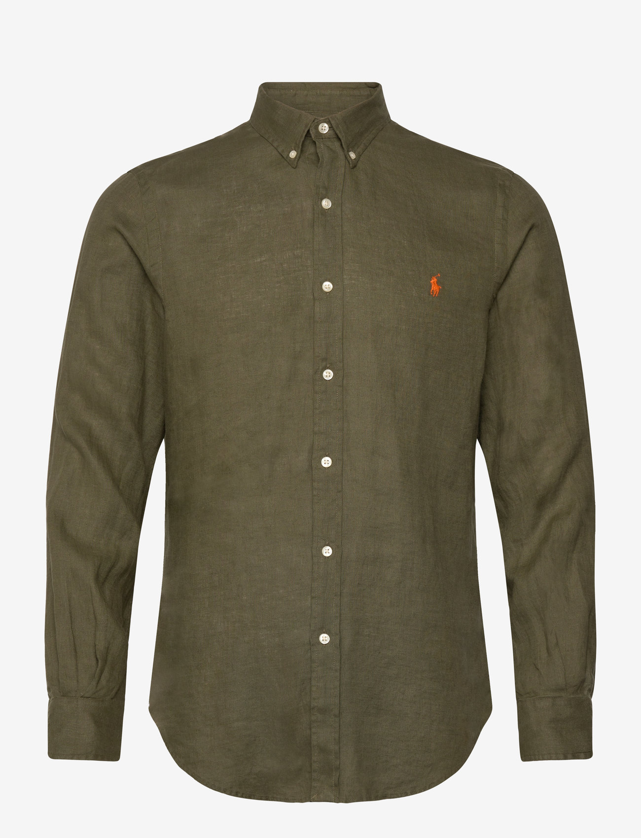 Polo Ralph Lauren - Slim Fit Linen Shirt - hørskjorter - new olive - 0