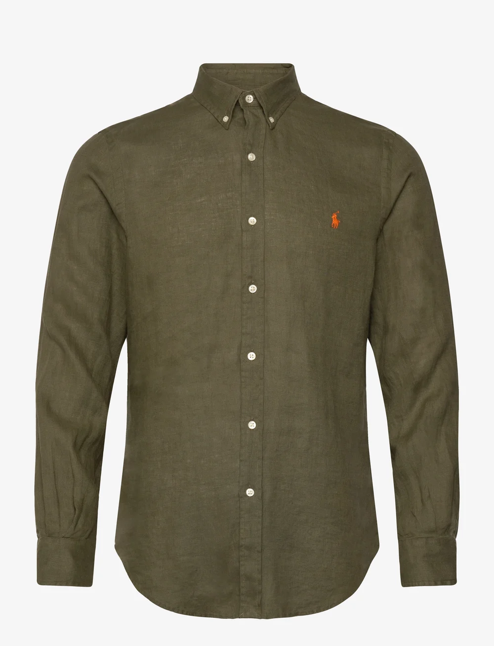 Polo Ralph Lauren - Slim Fit Linen Shirt - hørskjorter - new olive - 0