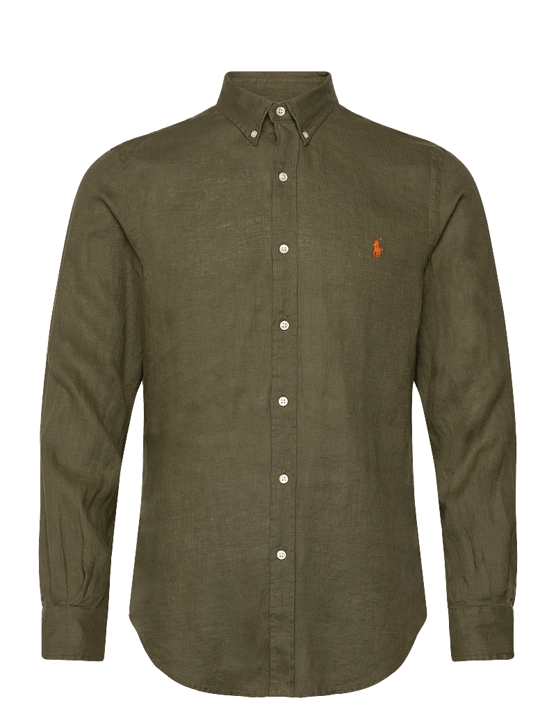 Polo Ralph Lauren - Slim Fit Linen Shirt - hørskjorter - new olive - 0