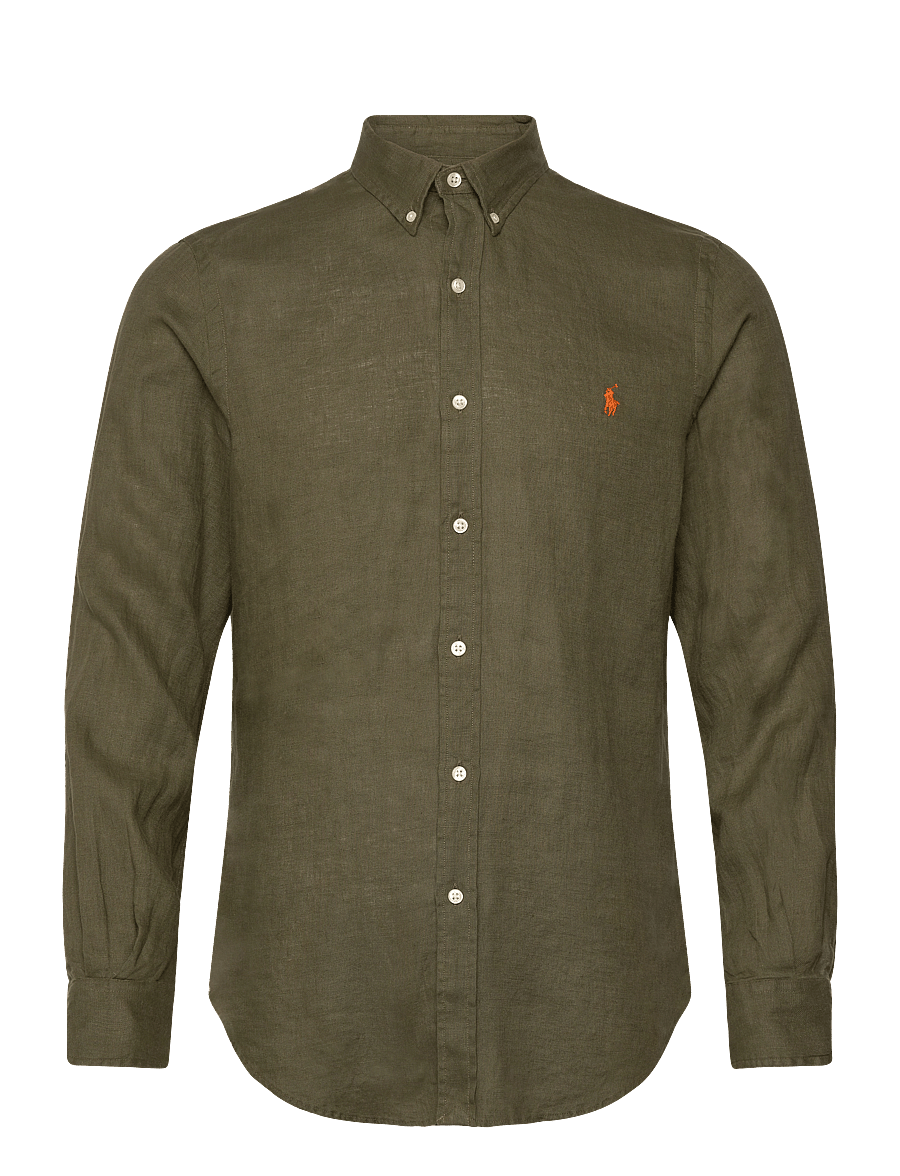 Polo Ralph Lauren - Slim Fit Linen Shirt - hørskjorter - new olive - 1