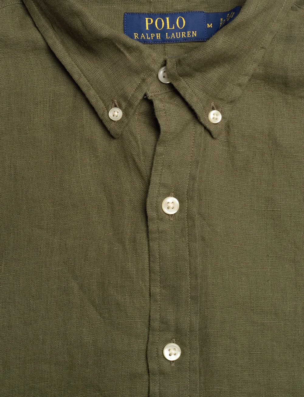 Polo Ralph Lauren - Slim Fit Linen Shirt - hørskjorter - new olive - 2