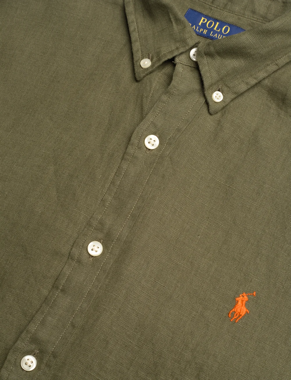 Polo Ralph Lauren - Slim Fit Linen Shirt - hørskjorter - new olive - 3