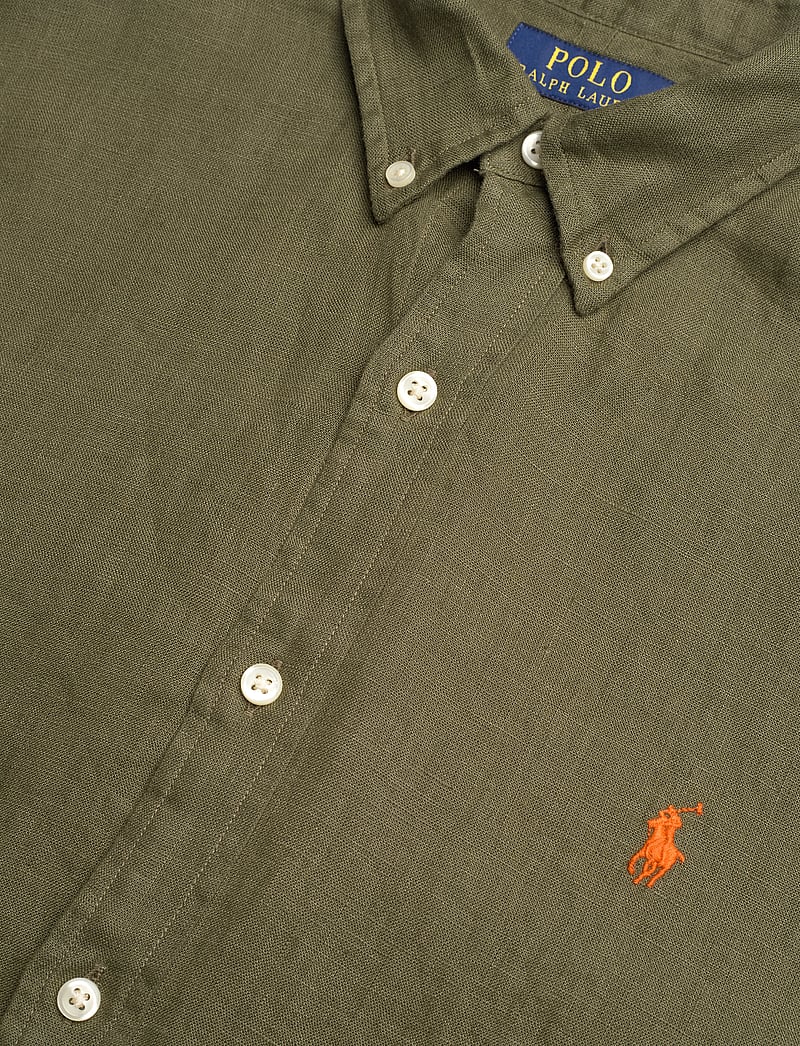 Polo Ralph Lauren - Slim Fit Linen Shirt - hørskjorter - new olive - 3