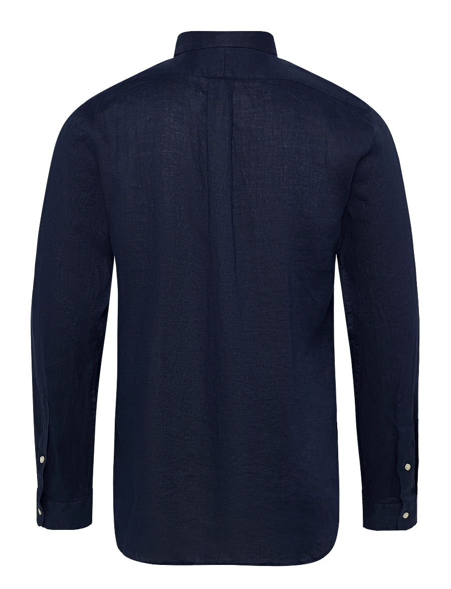 Polo Ralph Lauren - Slim Fit Linen Shirt - hørskjorter - newport navy w/ w - 2