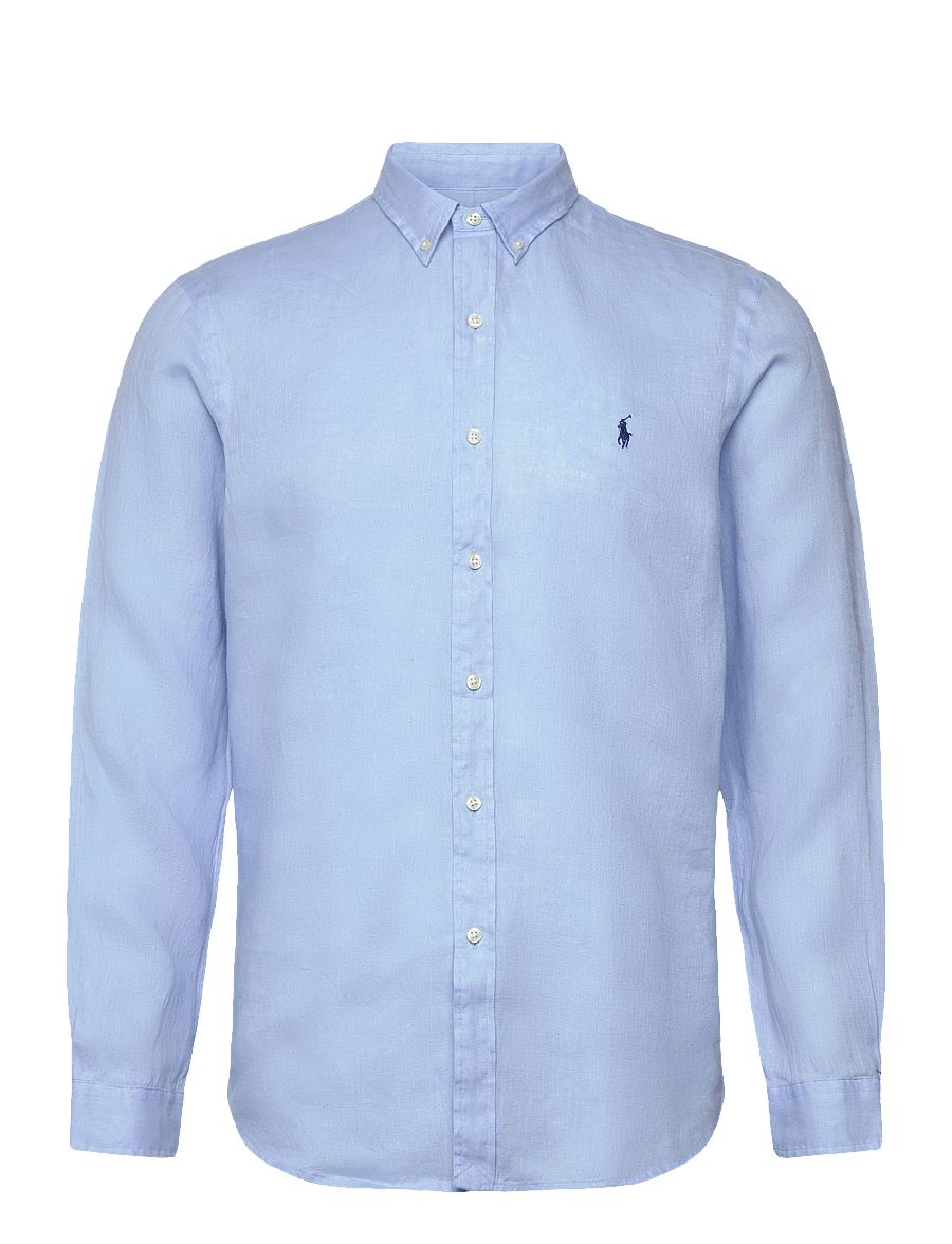 Polo Ralph Lauren - Slim Fit Linen Shirt - hørskjorter - office blue - 0