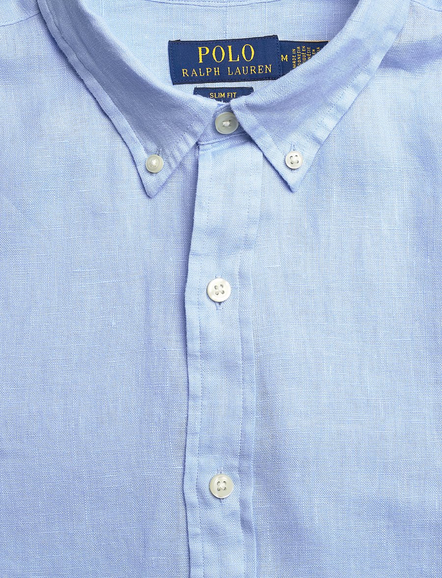 Polo Ralph Lauren - Slim Fit Linen Shirt - hørskjorter - office blue - 2