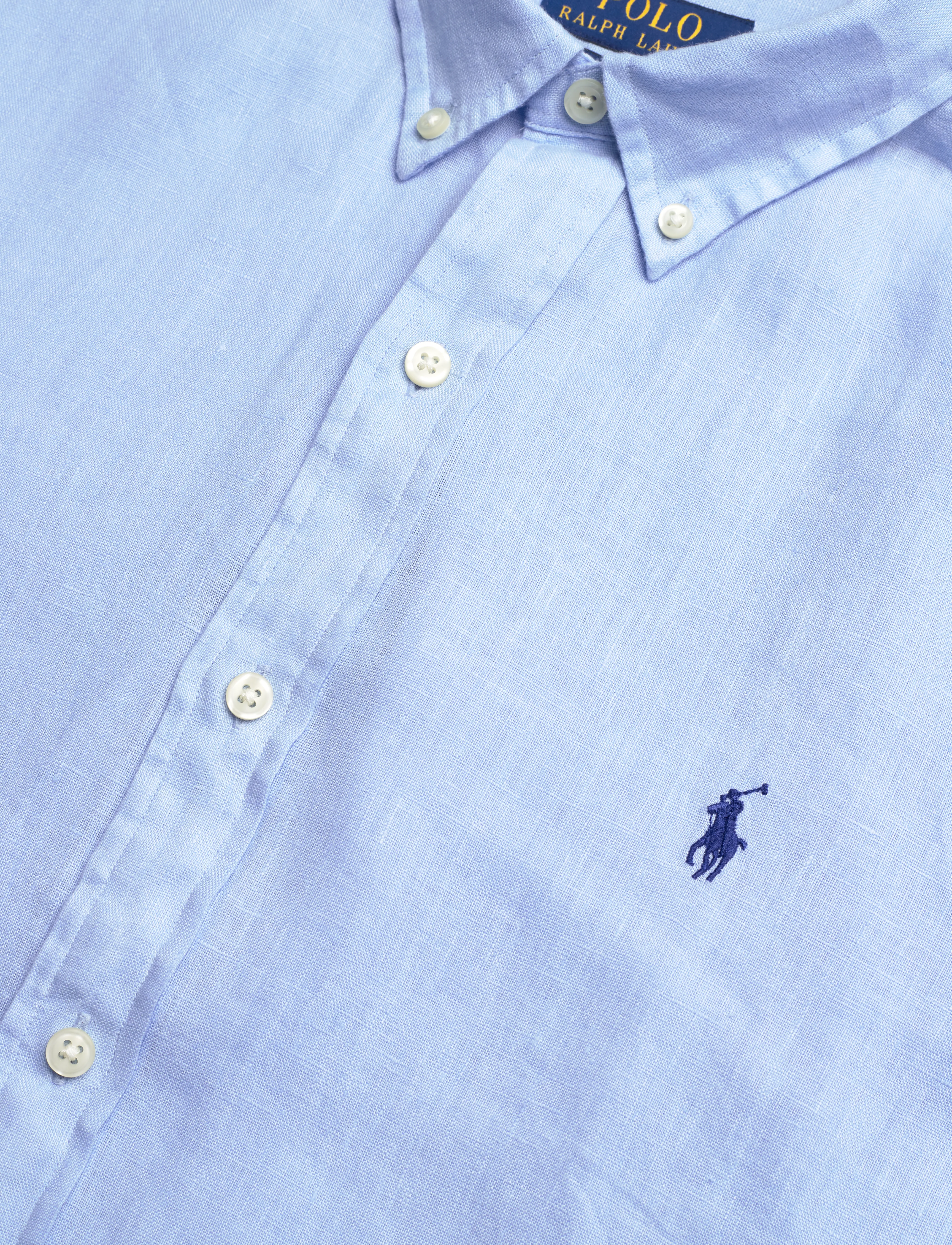 Polo Ralph Lauren - Slim Fit Linen Shirt - hørskjorter - office blue - 3