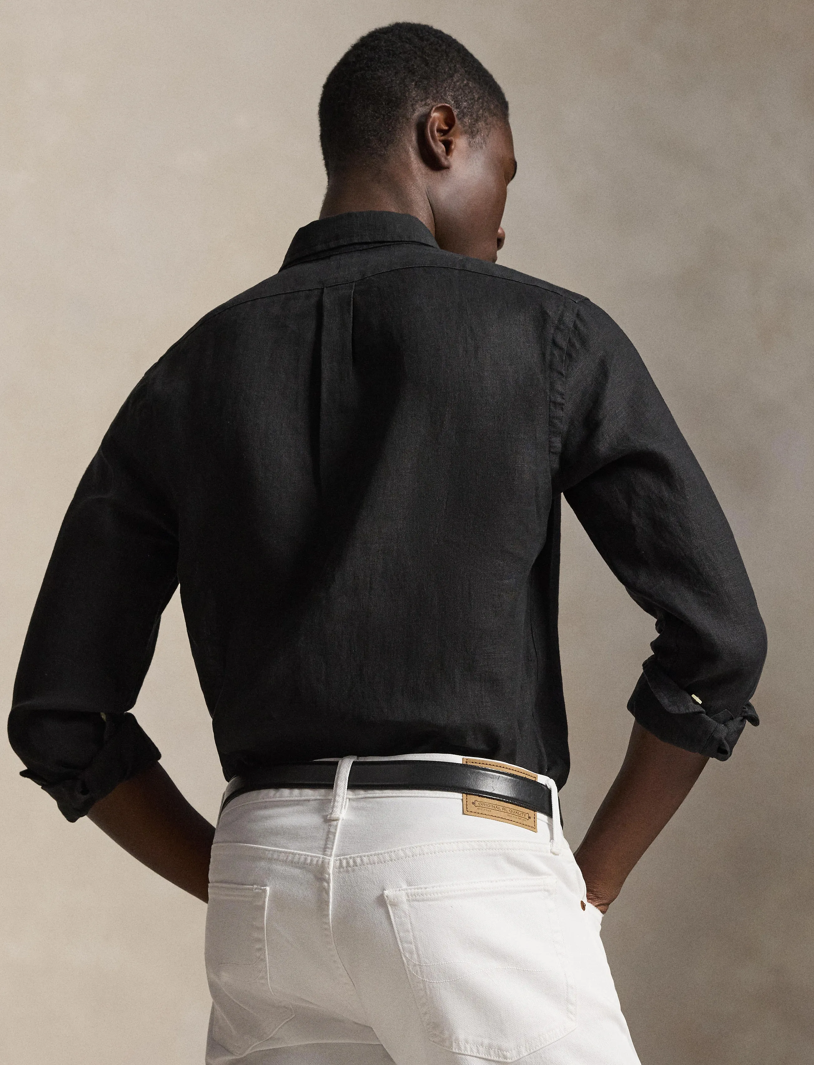 Polo Ralph Lauren - Slim Fit Linen Shirt - leinenhemden - polo black - 3