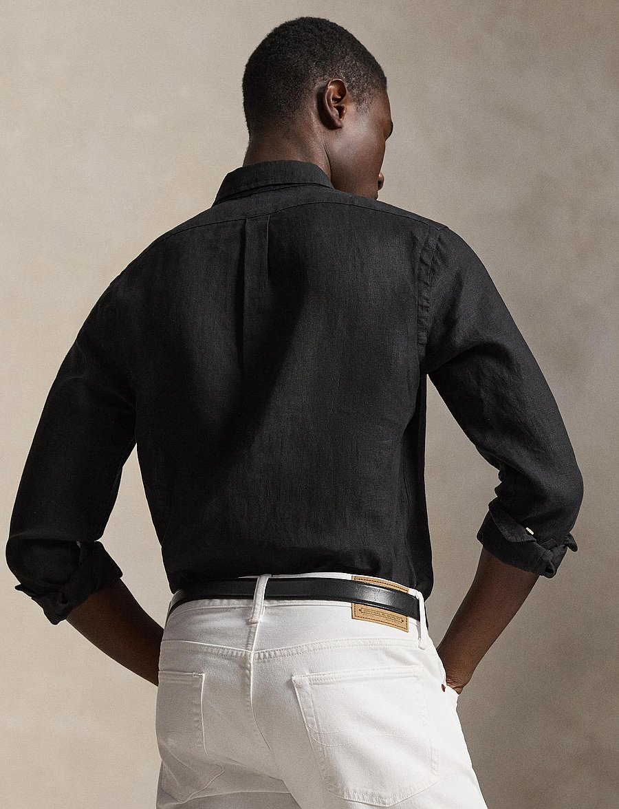 Polo Ralph Lauren - Slim Fit Linen Shirt - leinenhemden - polo black - 3
