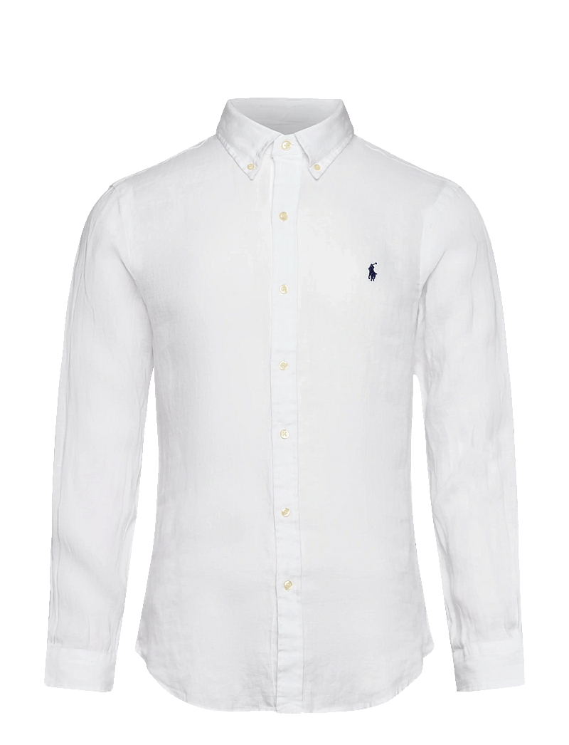 Polo Ralph Lauren - Slim Fit Linen Shirt - leinenhemden - white - 0