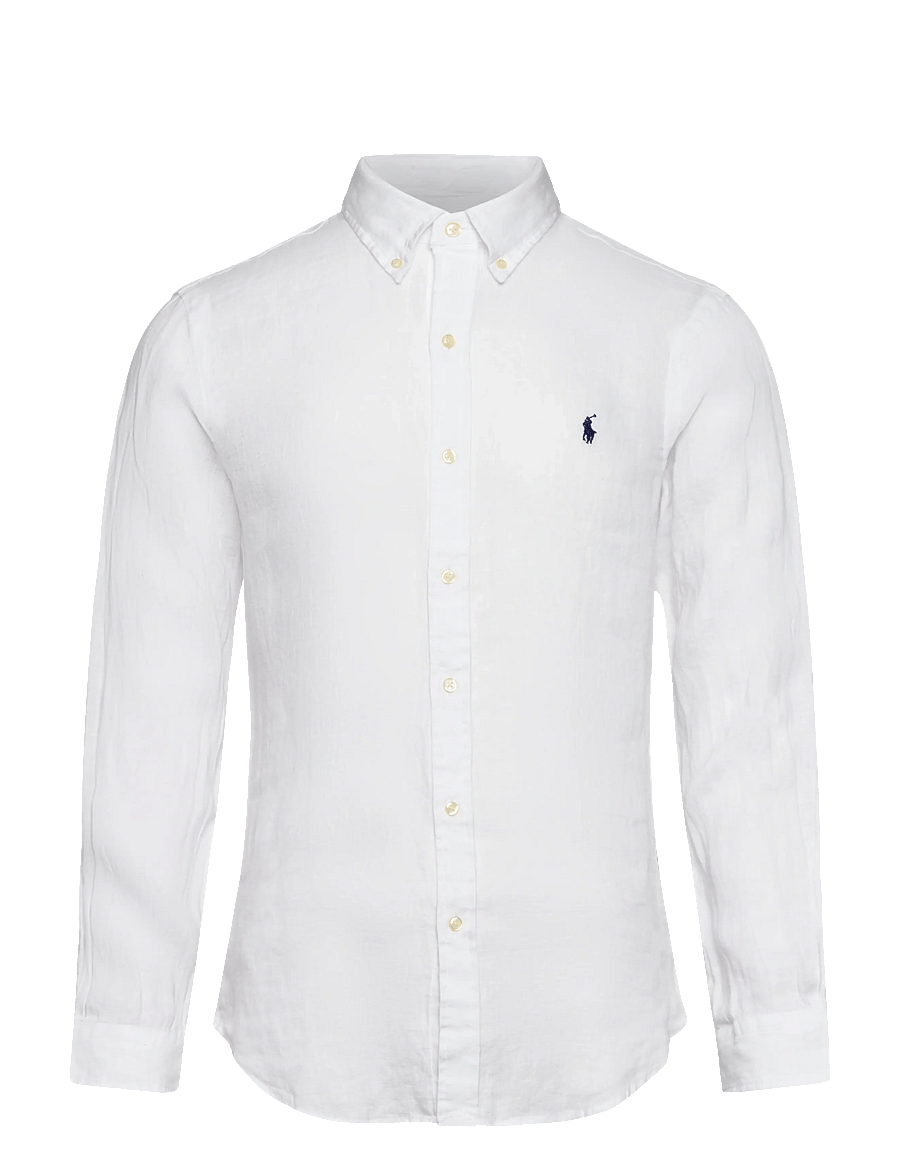 Polo Ralph Lauren - Slim Fit Linen Shirt - linskjorter - white - 0