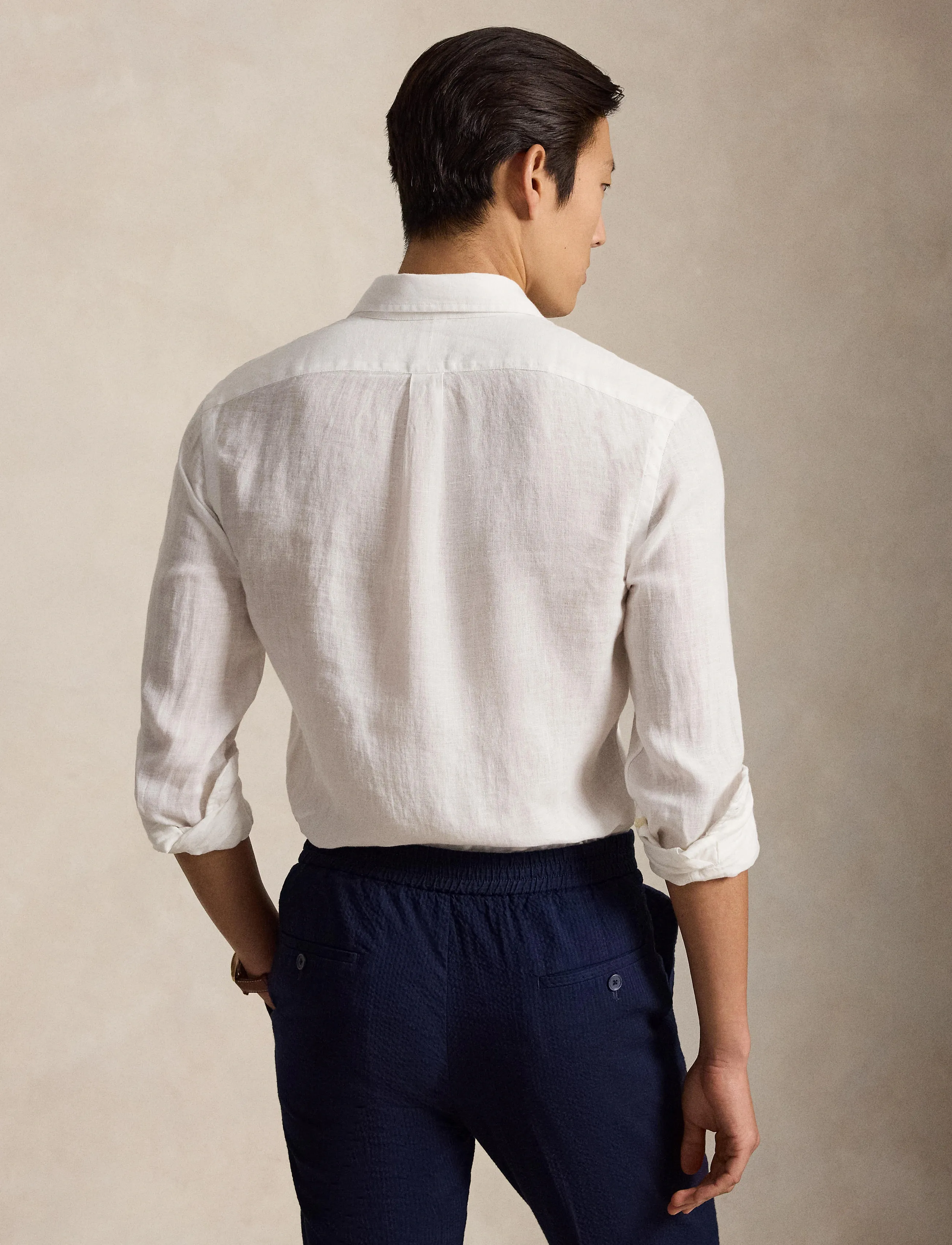 Polo Ralph Lauren - Slim Fit Linen Shirt - leinenhemden - white - 3