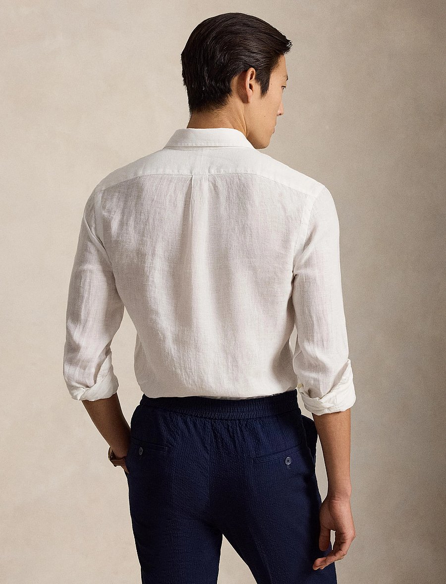 Polo Ralph Lauren - Slim Fit Linen Shirt - leinenhemden - white - 3