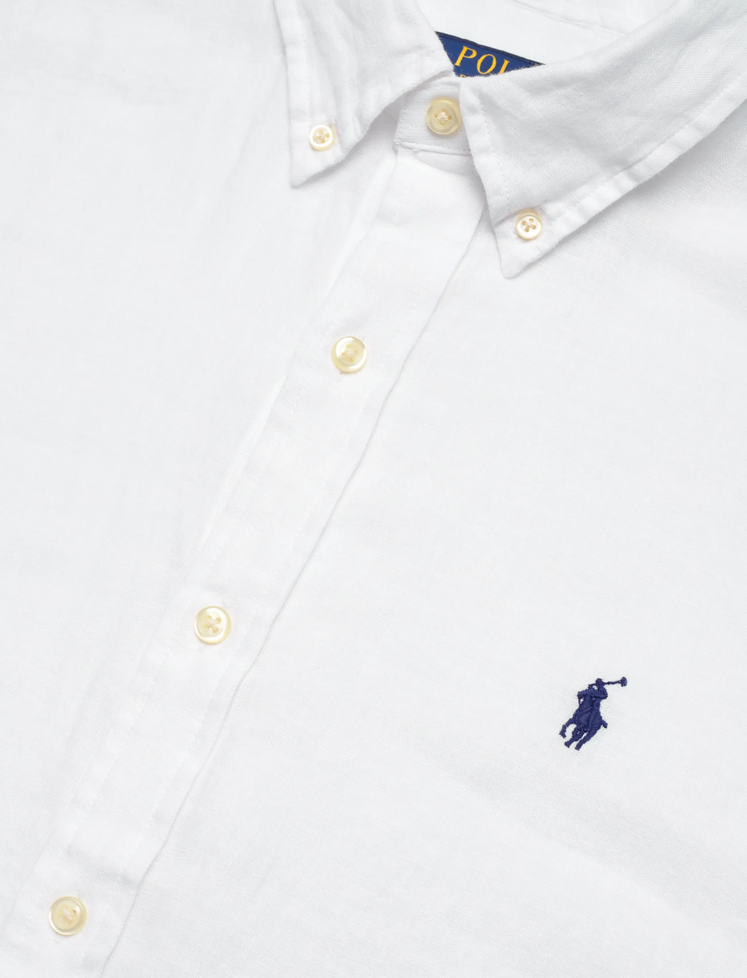 Polo Ralph Lauren - Slim Fit Linen Shirt - linskjorter - white - 3