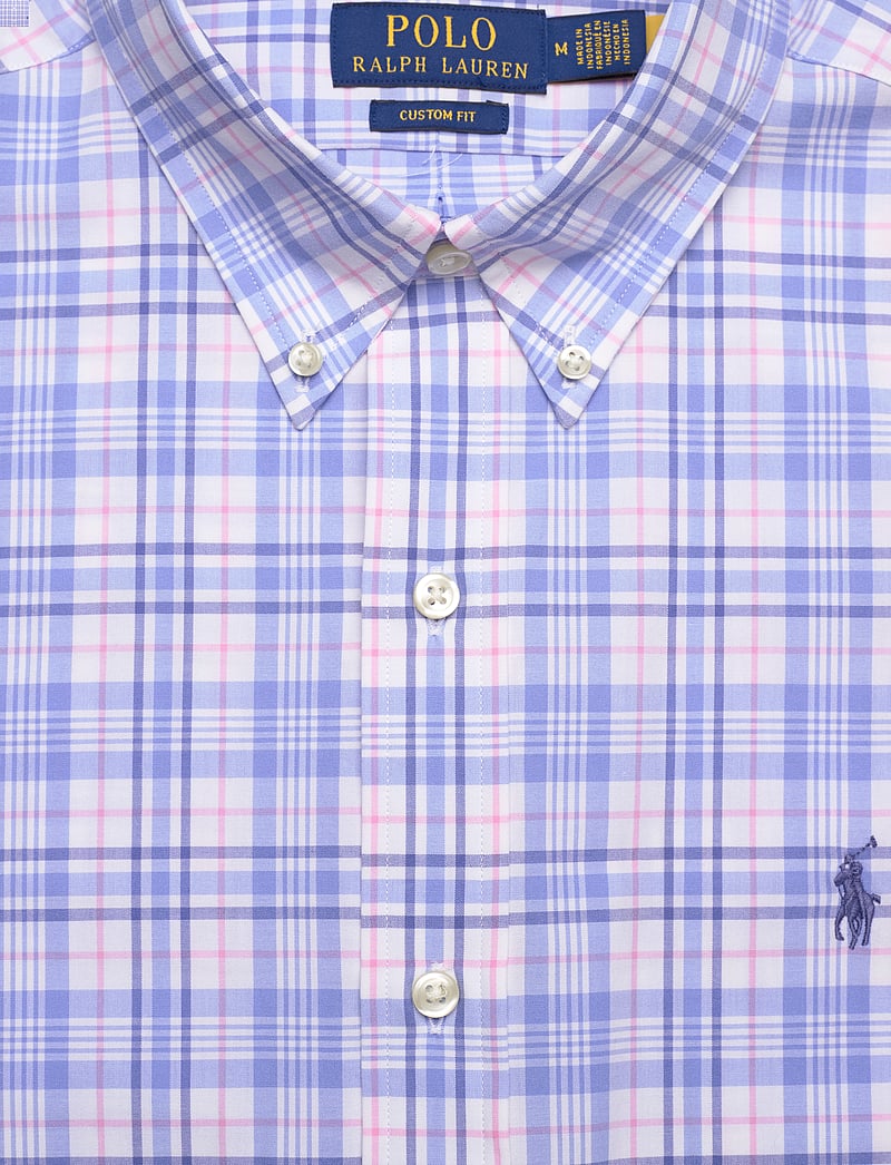 Polo Ralph Lauren - Custom Fit Checked Stretch Poplin Shirt - shop efter anledning - 6781b blue pink m - 2