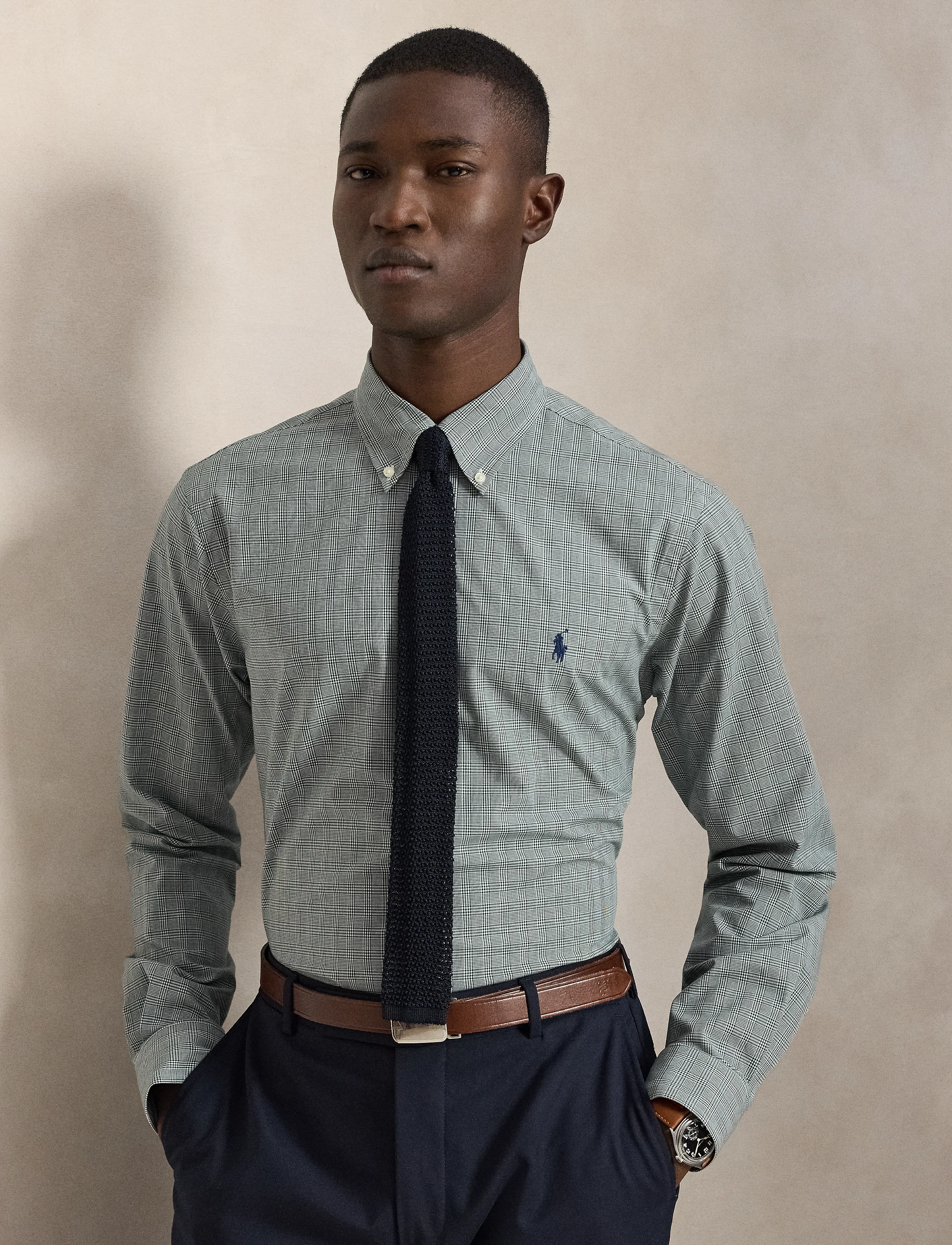 Polo Ralph Lauren 50/1 BISTRCH POPLIN-CUBDPPCS - Polo Ralph Lauren - 7354B MOSS AGATE / green