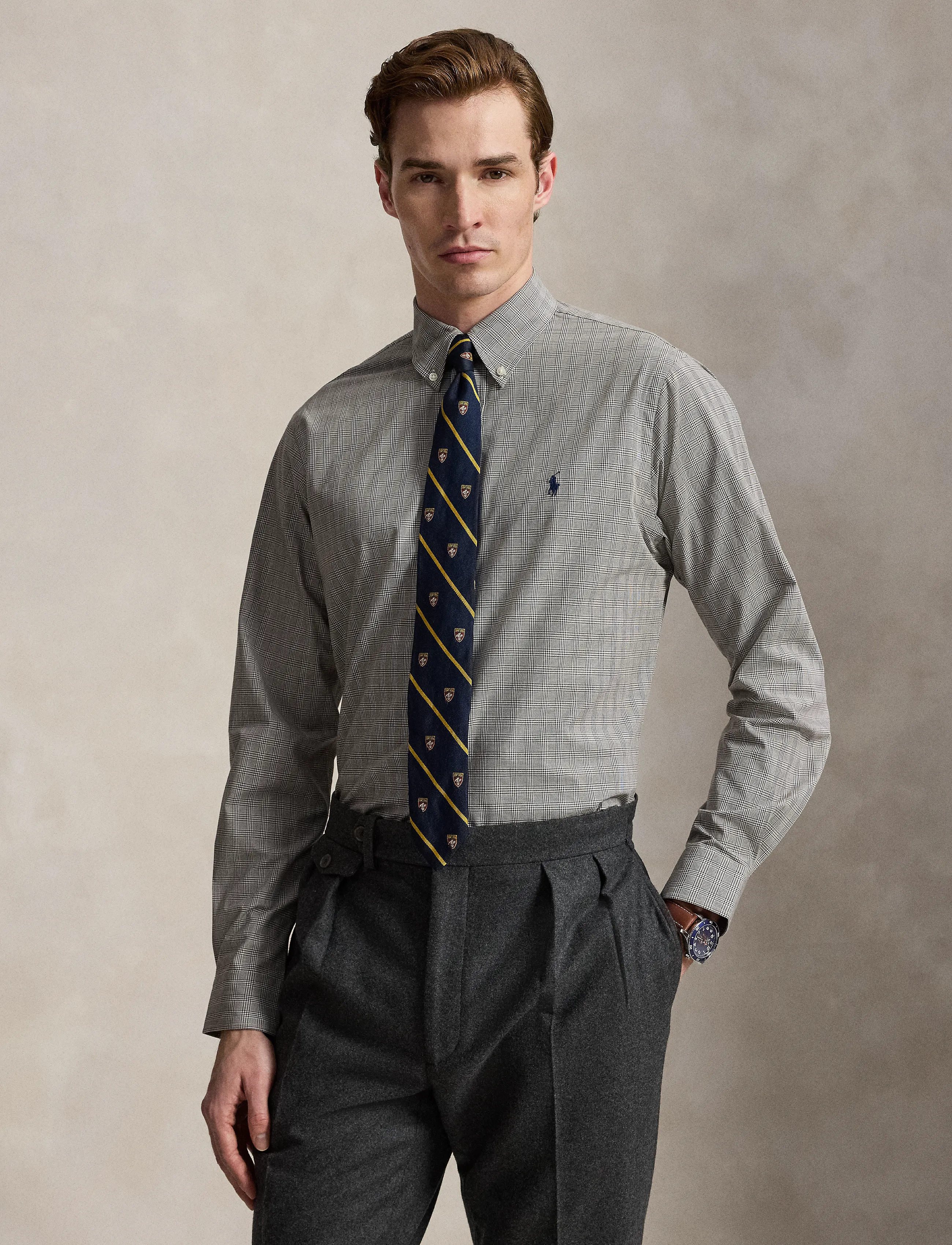 Polo Ralph Lauren 50/1 BISTRCH POPLIN-CUBDPPCS - Shirts - 7354C NUTMEG BROW / brown