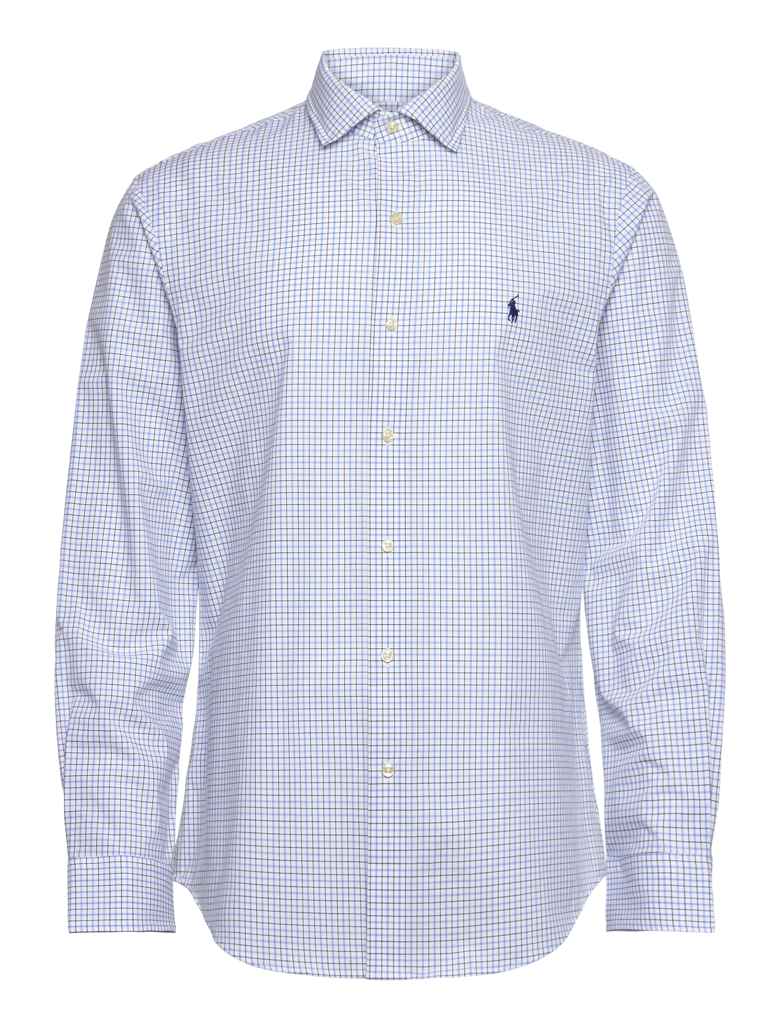 Polo Ralph Lauren Slim Fit Stretch Poplin Shirt - Ternede skjorter - 7111A WHITE BLUE / blue