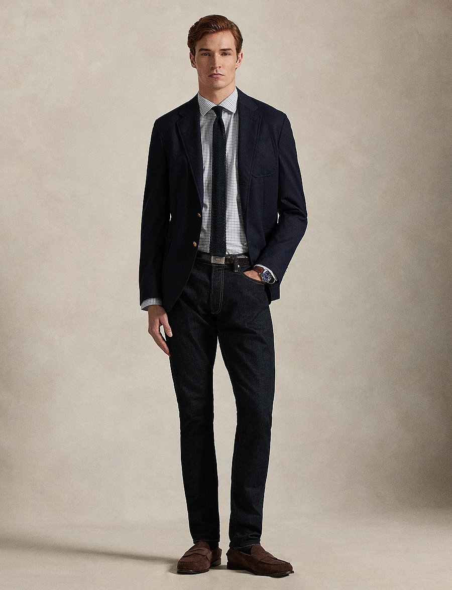 Polo Ralph Lauren - Slim Fit Stretch Poplin Shirt - karierte hemden - 7111a white blue - 0