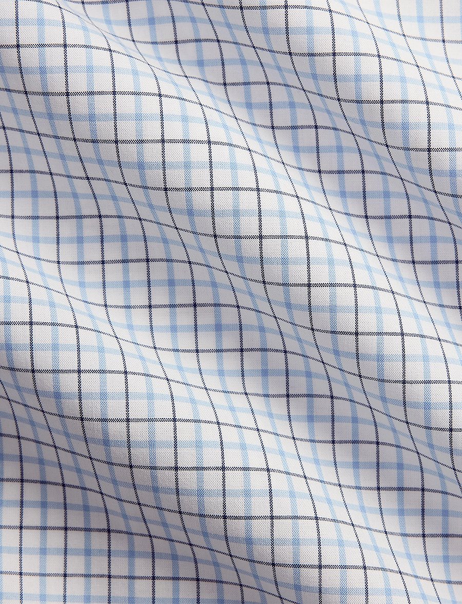 Polo Ralph Lauren - Slim Fit Stretch Poplin Shirt - karierte hemden - 7111a white blue - 5