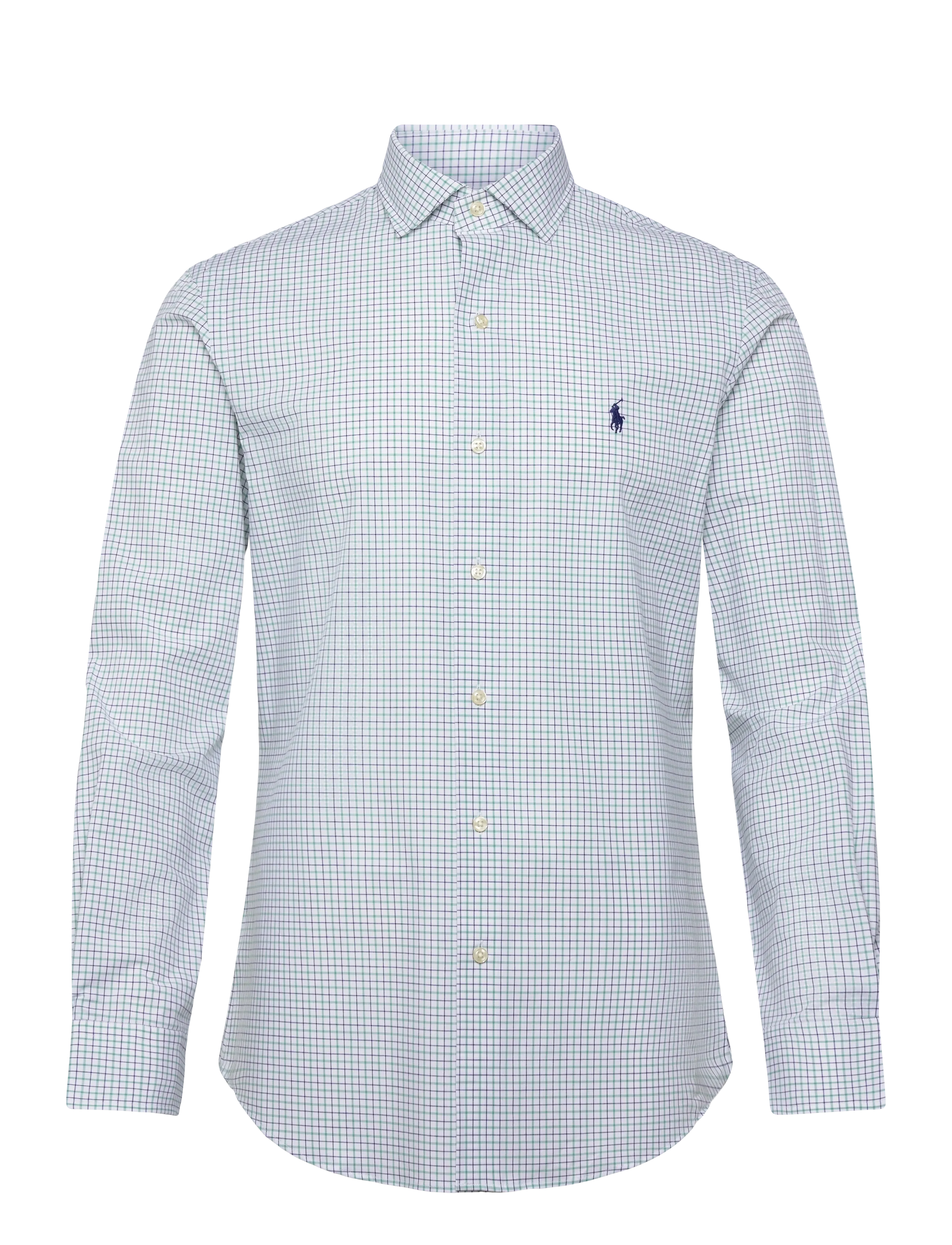 Polo Ralph Lauren Slim Fit Stretch Poplin Shirt - Ruudulised särgid - 7111C WHITE ESSEX / blue
