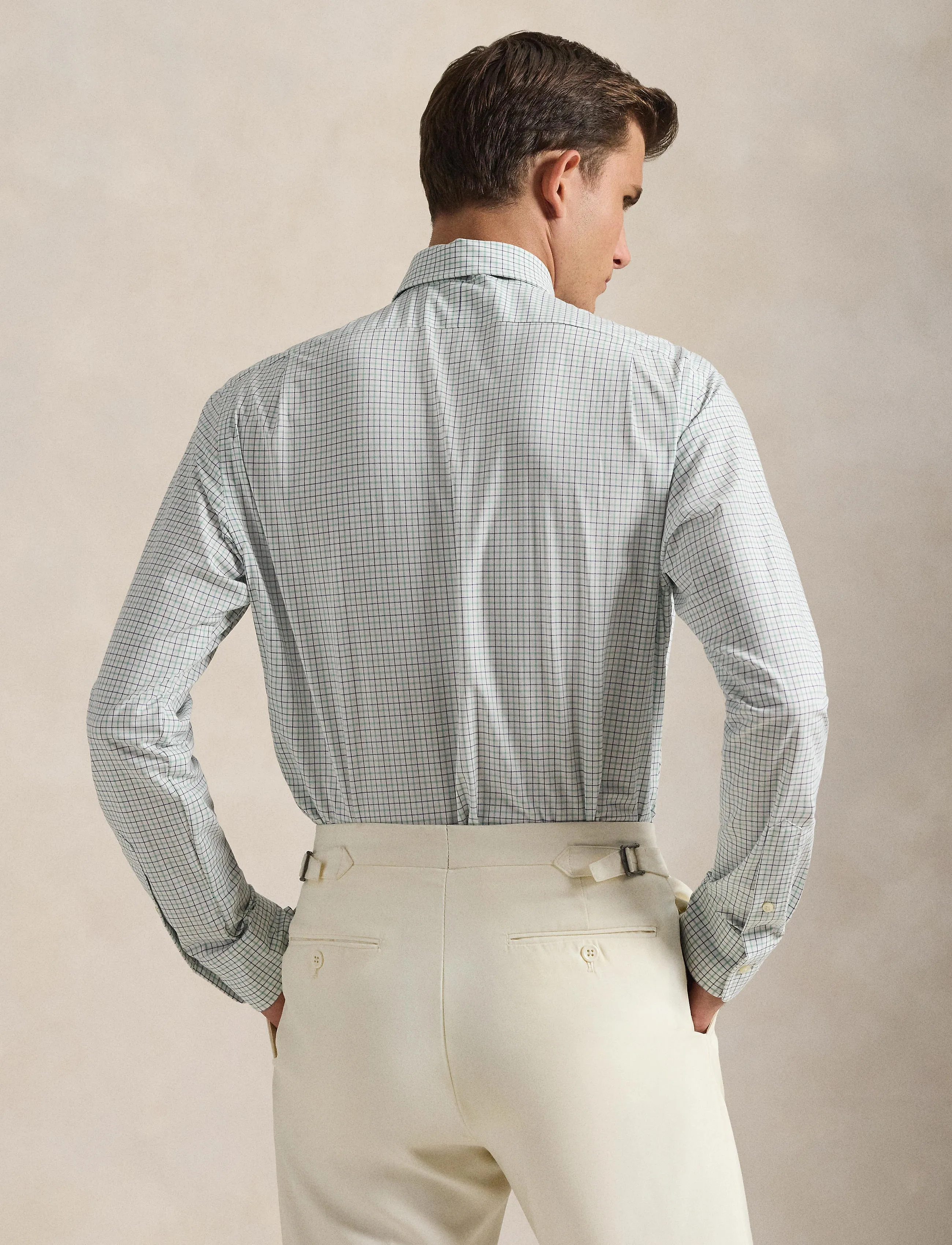 Polo Ralph Lauren - Slim Fit Stretch Poplin Shirt - ternede skjorter - 7111c white essex - 2