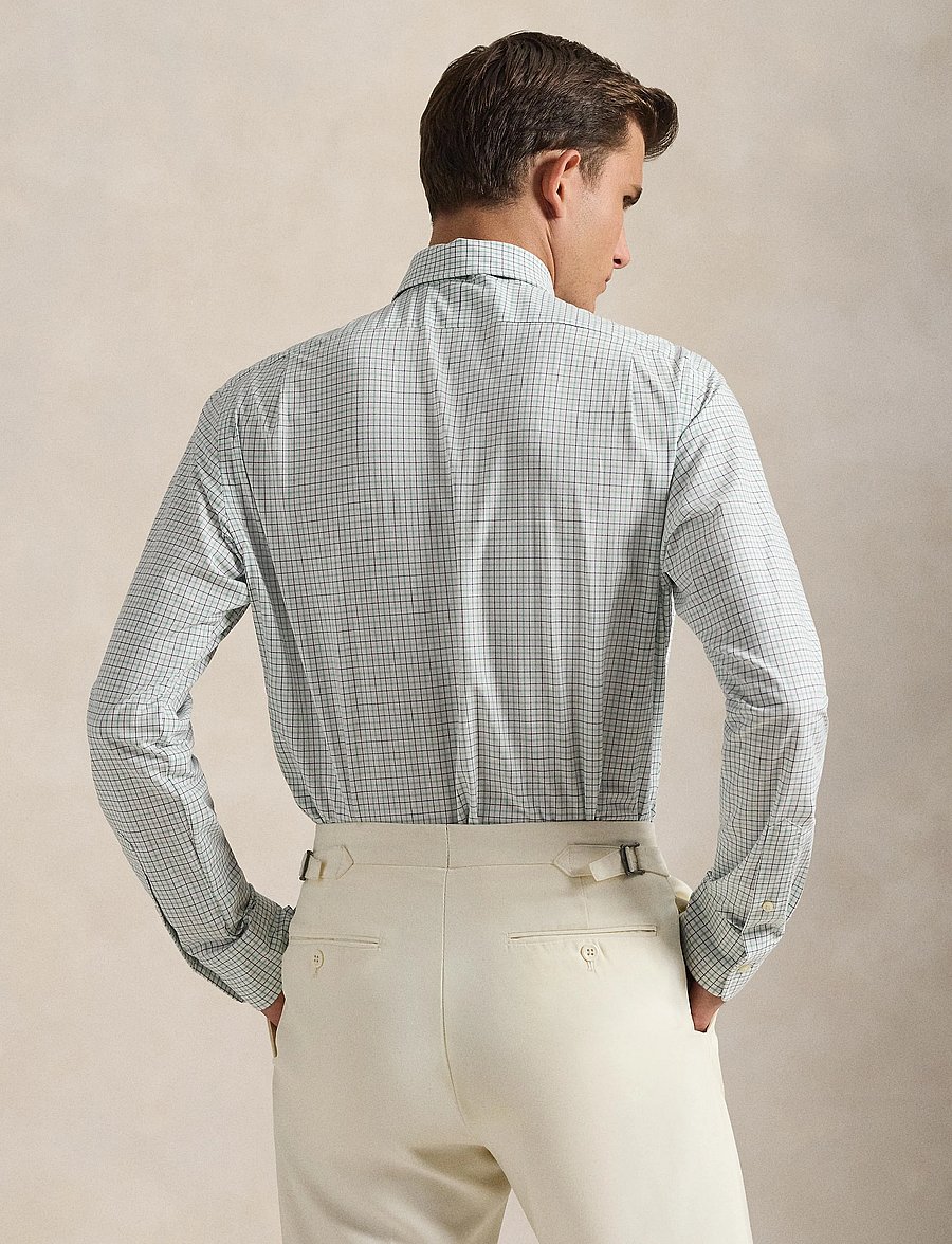 Polo Ralph Lauren - Slim Fit Stretch Poplin Shirt - ternede skjorter - 7111c white essex - 2