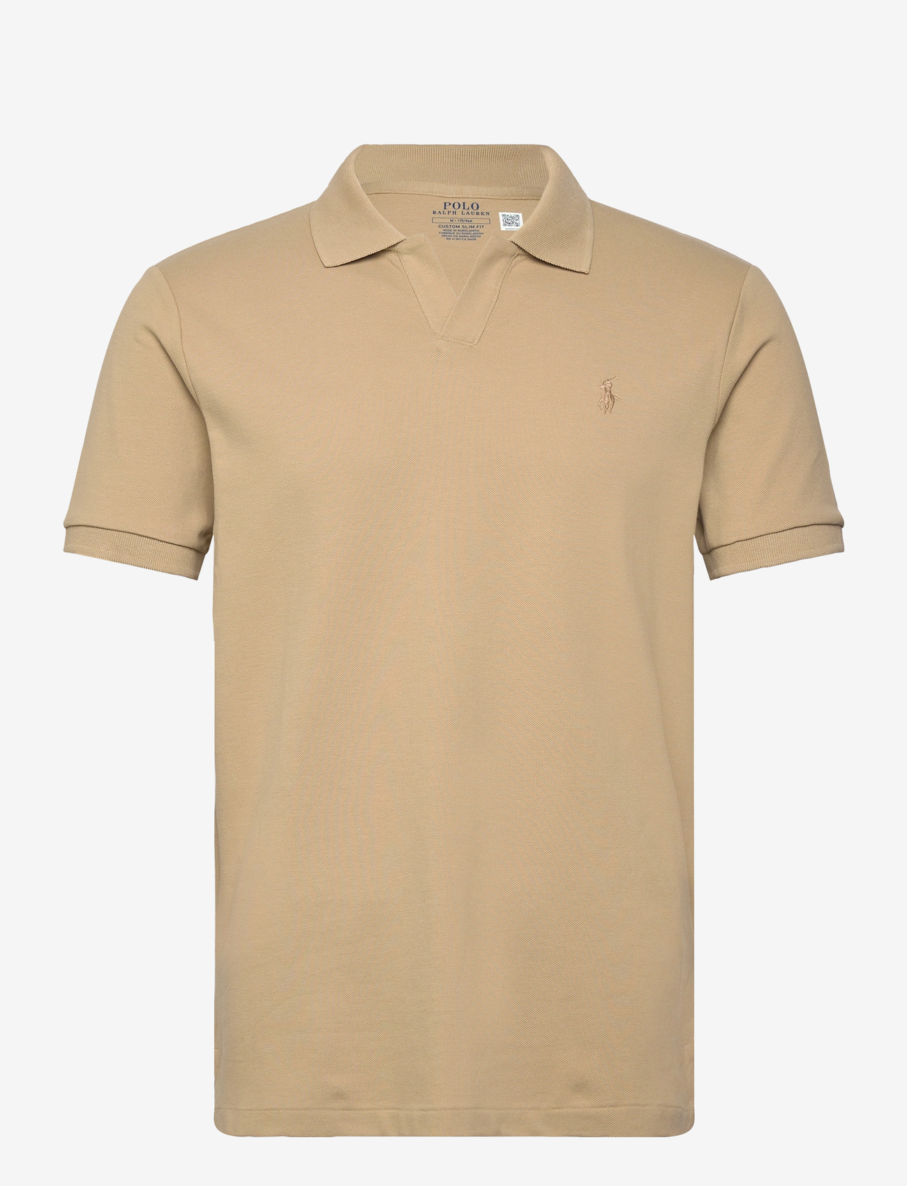 Polo Ralph Lauren - Custom Slim Fit Stretch Mesh Polo Shirt - lyhythihaiset - coastal beige/c86 - 0