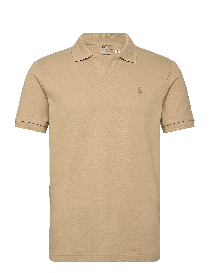 Polo Ralph Lauren - Custom Slim Fit Stretch Mesh Polo Shirt - kurzärmelig - coastal beige/c86 - 0