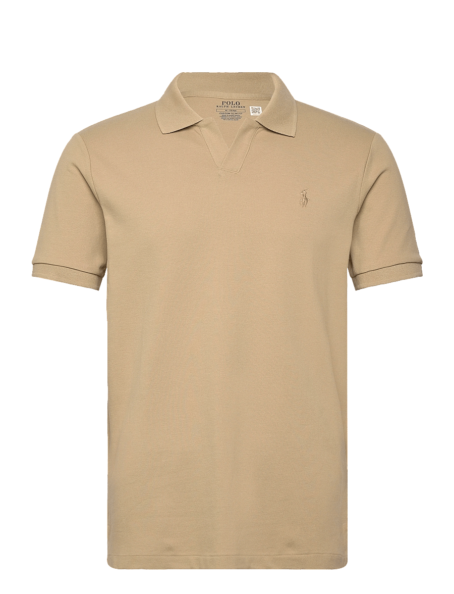 Polo Ralph Lauren - Custom Slim Fit Stretch Mesh Polo Shirt - kurzärmelig - coastal beige/c86 - 1