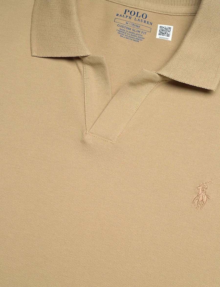 Polo Ralph Lauren - Custom Slim Fit Stretch Mesh Polo Shirt - kurzärmelig - coastal beige/c86 - 4