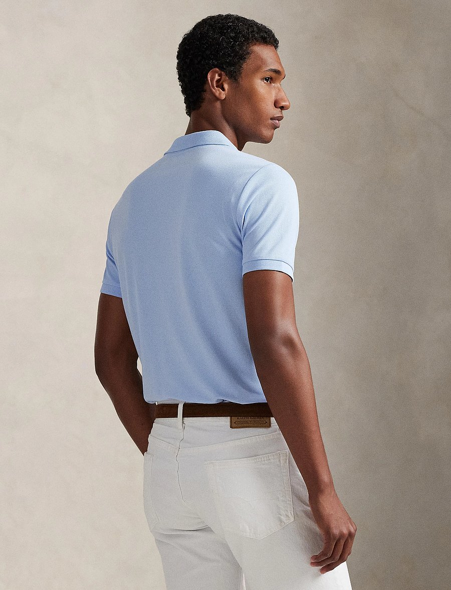 Polo Ralph Lauren - Custom Slim Fit Stretch Mesh Polo Shirt - kurzärmelig - office blue/c1714 - 3