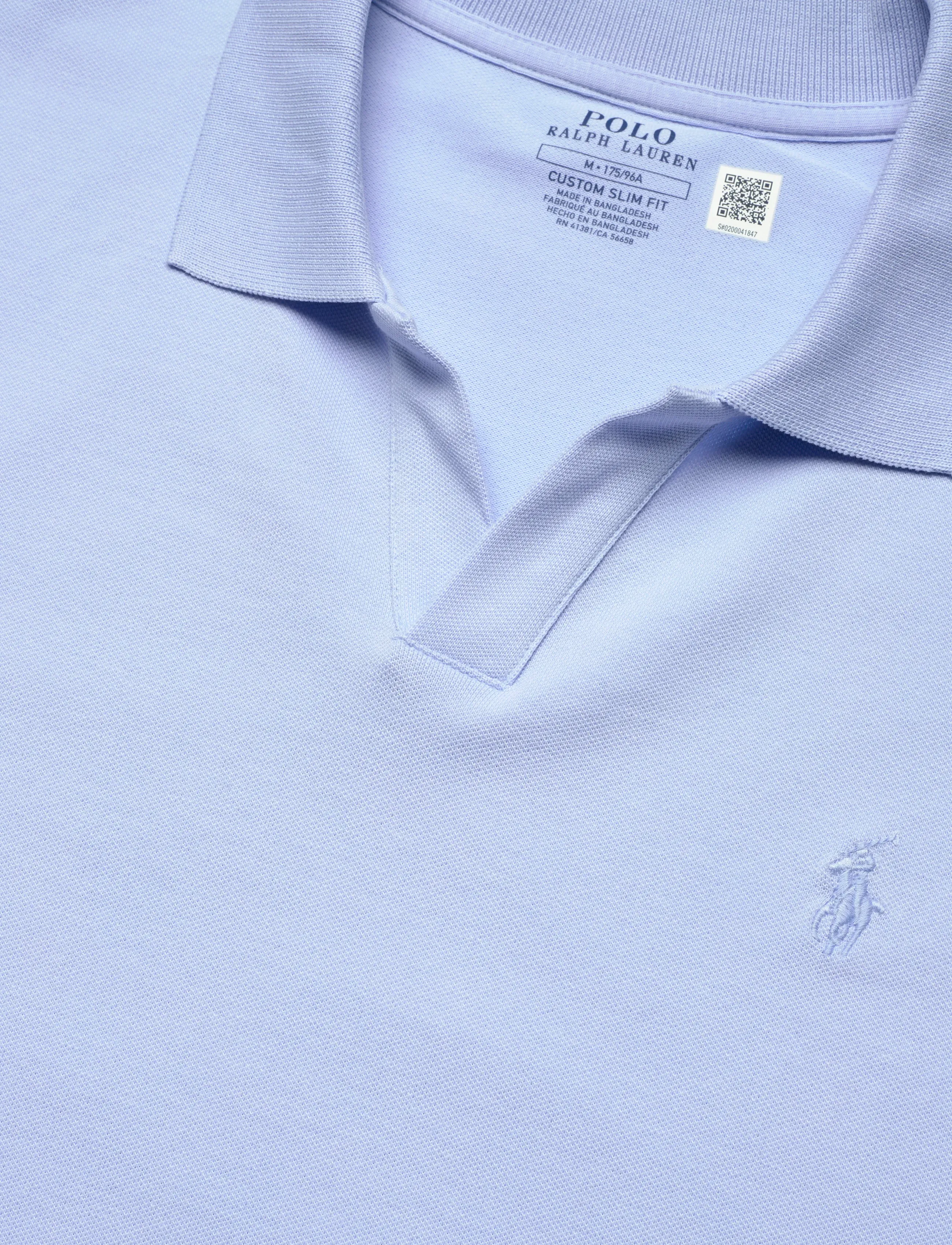Polo Ralph Lauren - Custom Slim Fit Stretch Mesh Polo Shirt - short-sleeved polos - office blue/c1714 - 2