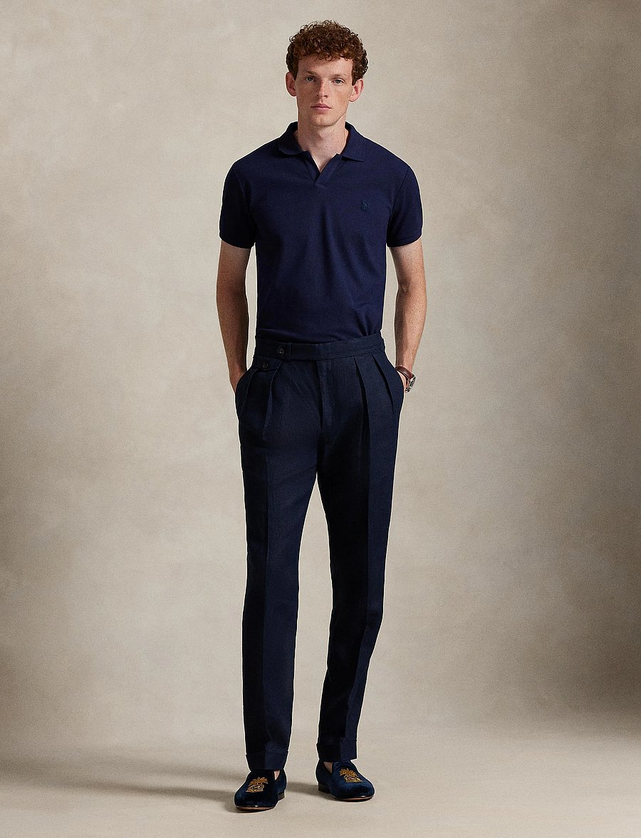 Polo Ralph Lauren - Custom Slim Fit Stretch Mesh Polo Shirt - kurzärmelig - refined navy/c758 - 0