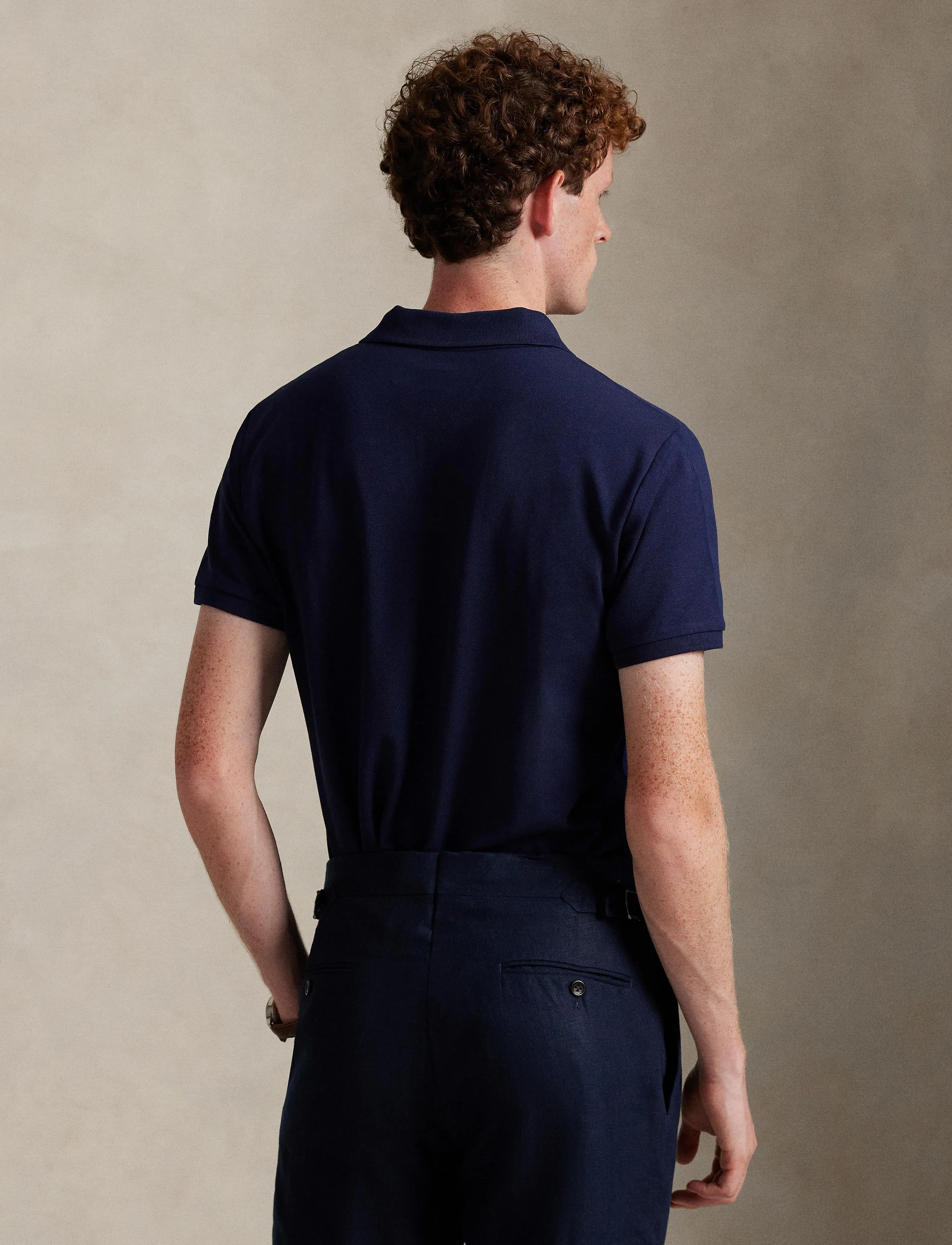 Polo Ralph Lauren - Custom Slim Fit Stretch Mesh Polo Shirt - short-sleeved polos - refined navy/c758 - 2