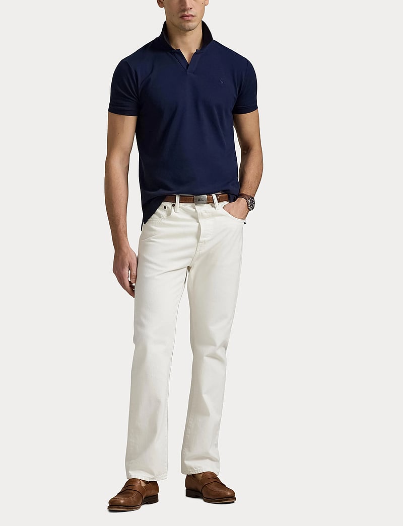 Polo Ralph Lauren - Custom Slim Fit Stretch Mesh Polo Shirt - short-sleeved polos - refined navy/c758 - 4