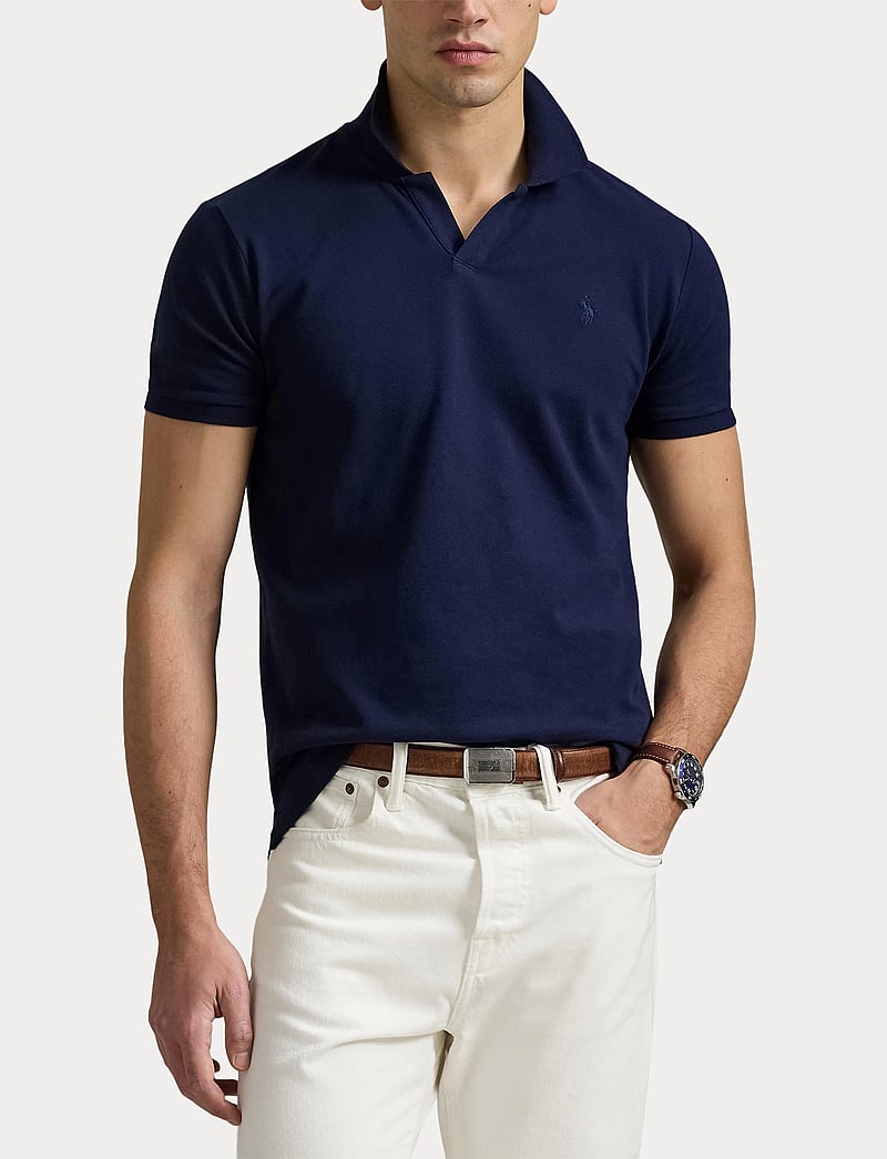 Polo Ralph Lauren - Custom Slim Fit Stretch Mesh Polo Shirt - short-sleeved polos - refined navy/c758 - 5