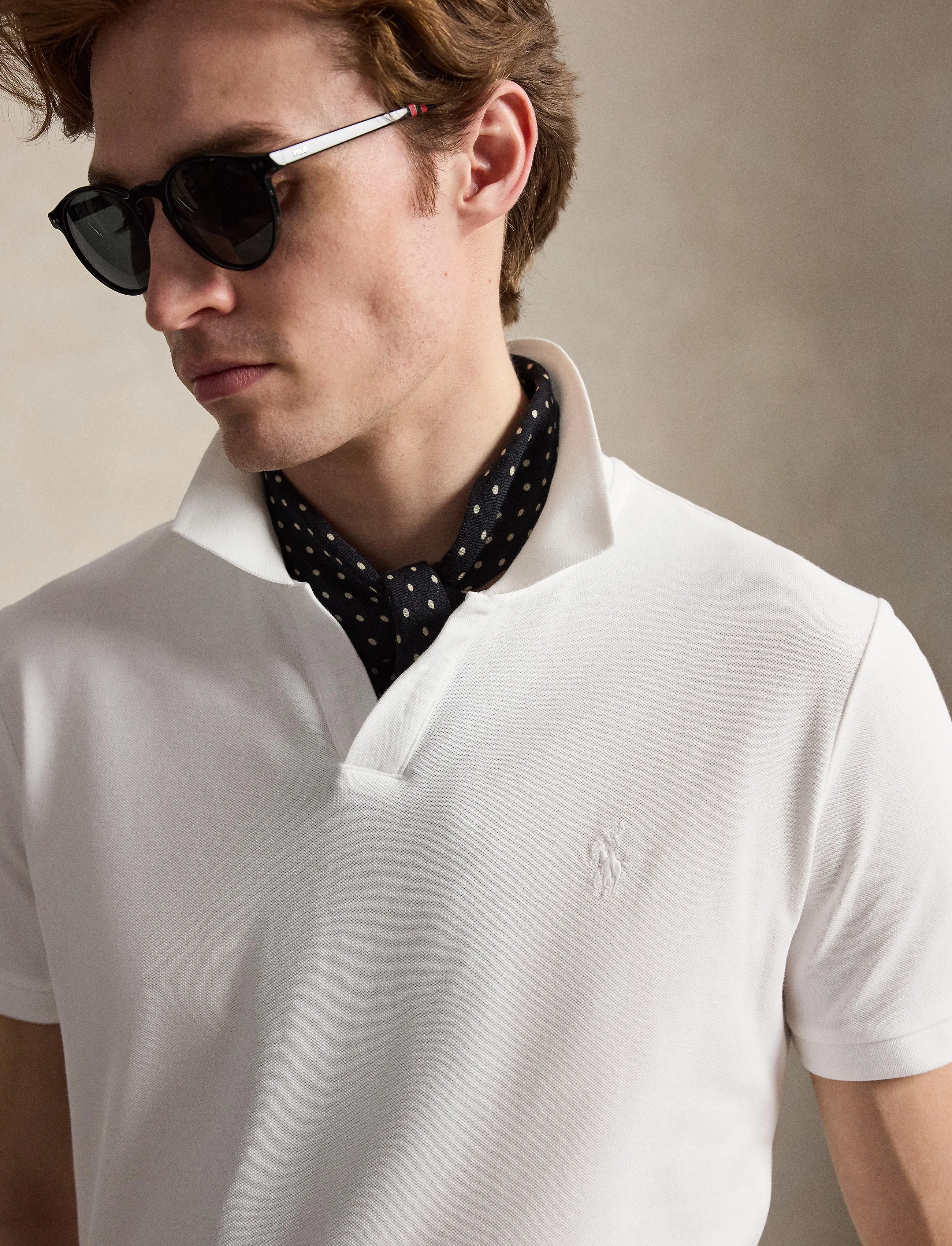 Polo Ralph Lauren - Custom Slim Fit Stretch Mesh Polo Shirt - kurzärmelig - white/c1730 - 4