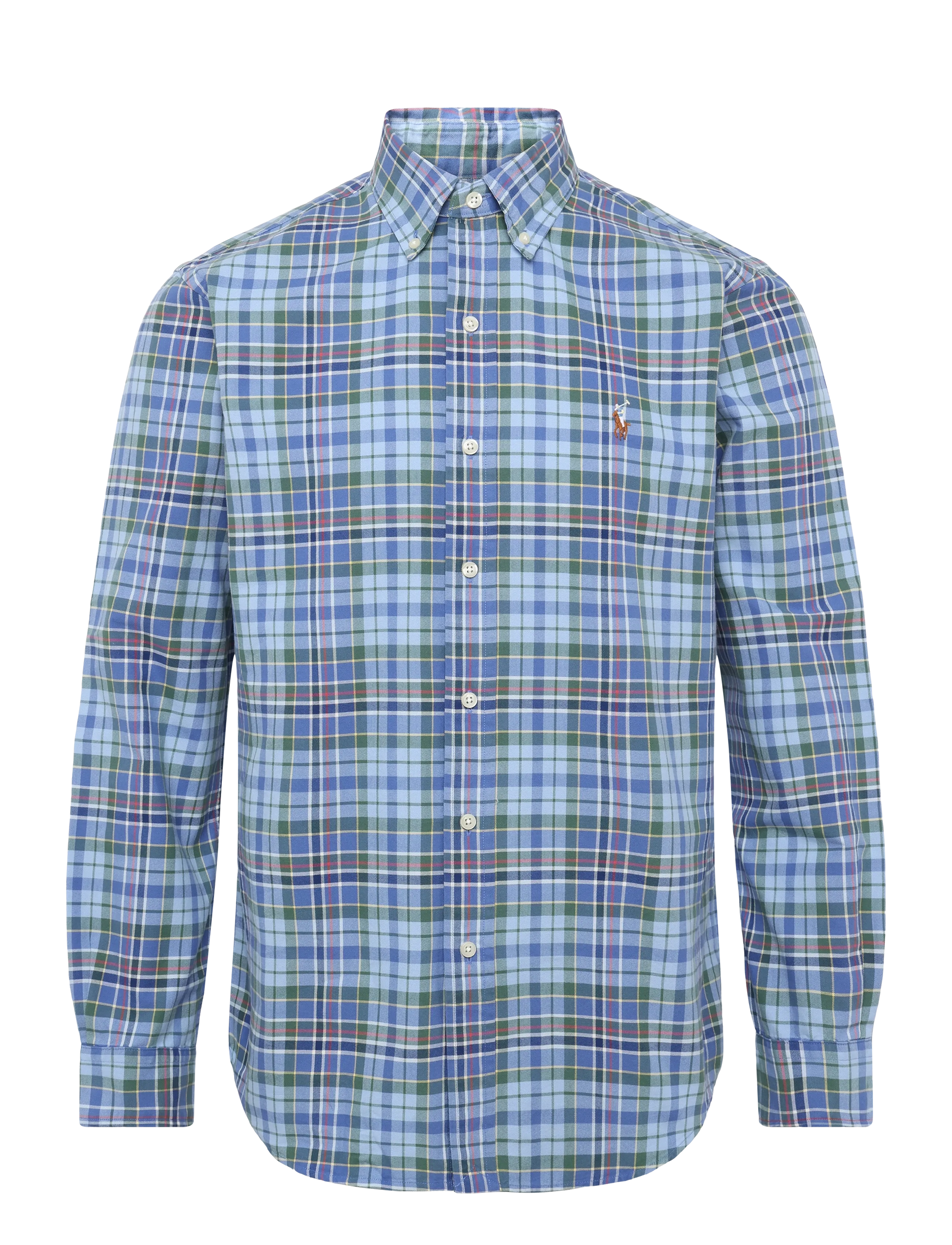 Polo Ralph Lauren - Custom Fit Plaid Oxford Shirt - oxford skjorter - 7464a blue dusty - 2