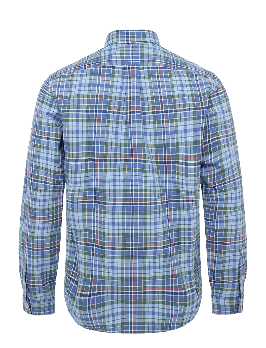 Polo Ralph Lauren - Custom Fit Plaid Oxford Shirt - oxford skjorter - 7464a blue dusty - 3