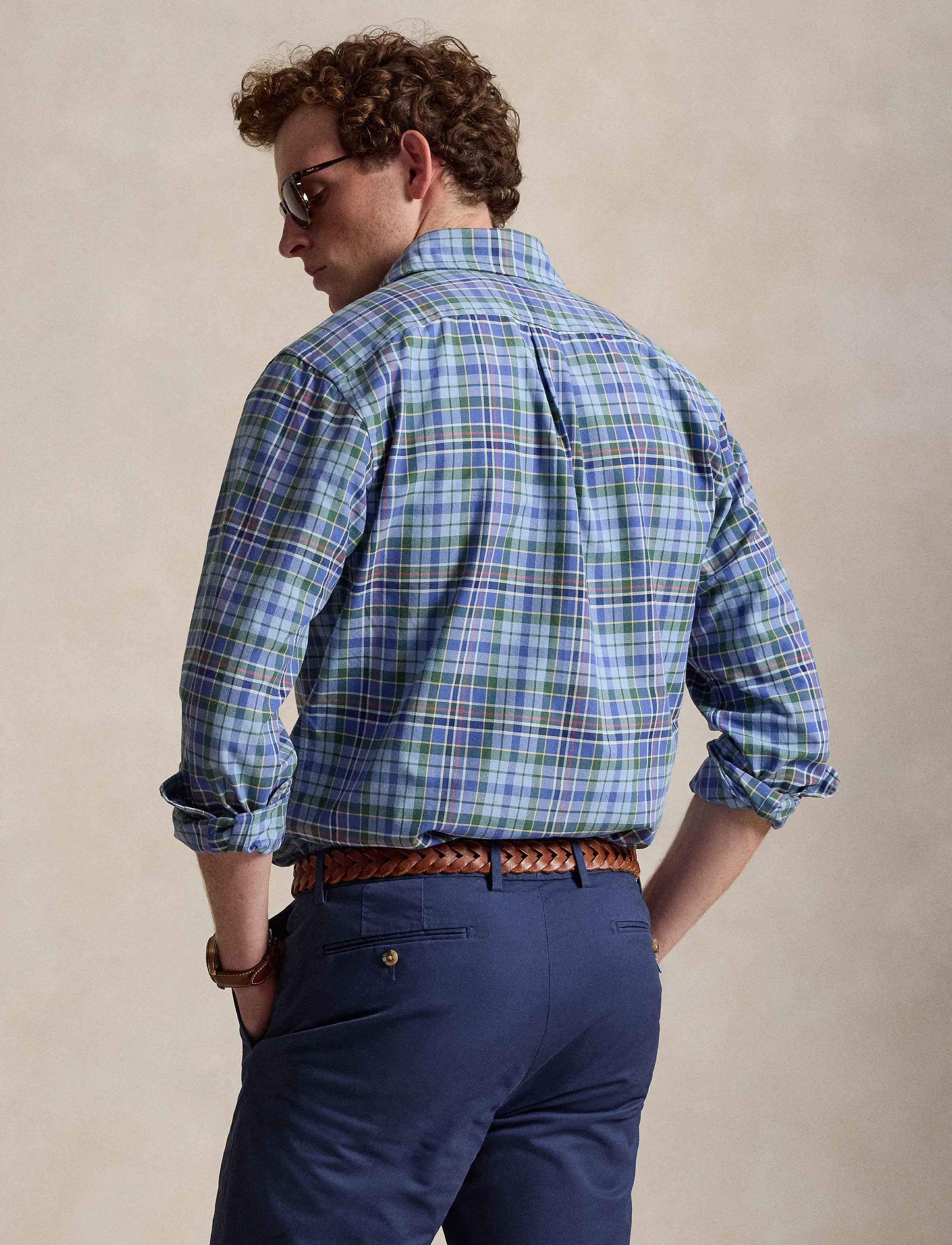 Polo Ralph Lauren - Rutig oxfordskjorta Custom Fit - 7464a blue dusty - 3