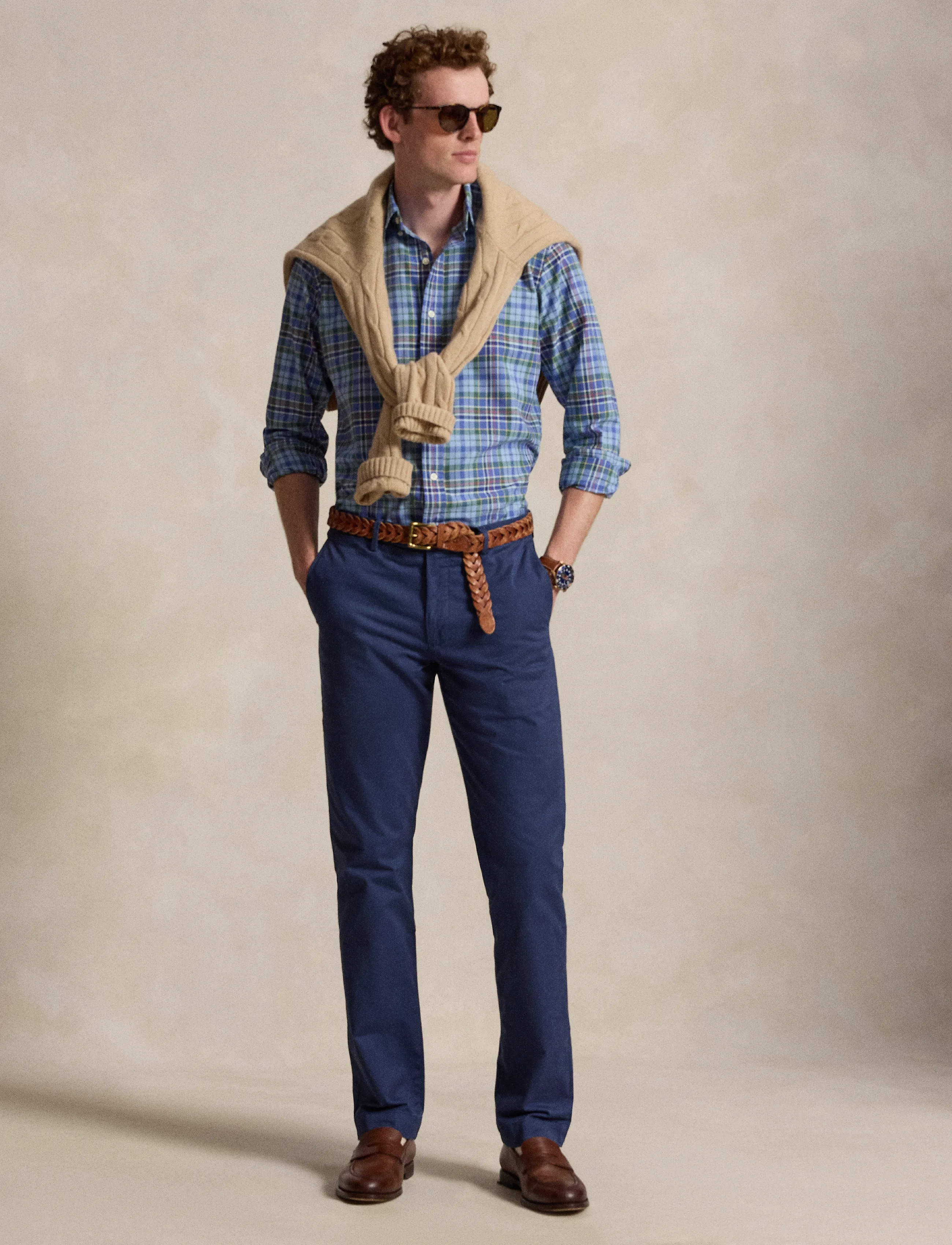 Polo Ralph Lauren - Rutig oxfordskjorta Custom Fit - 7464a blue dusty - 4