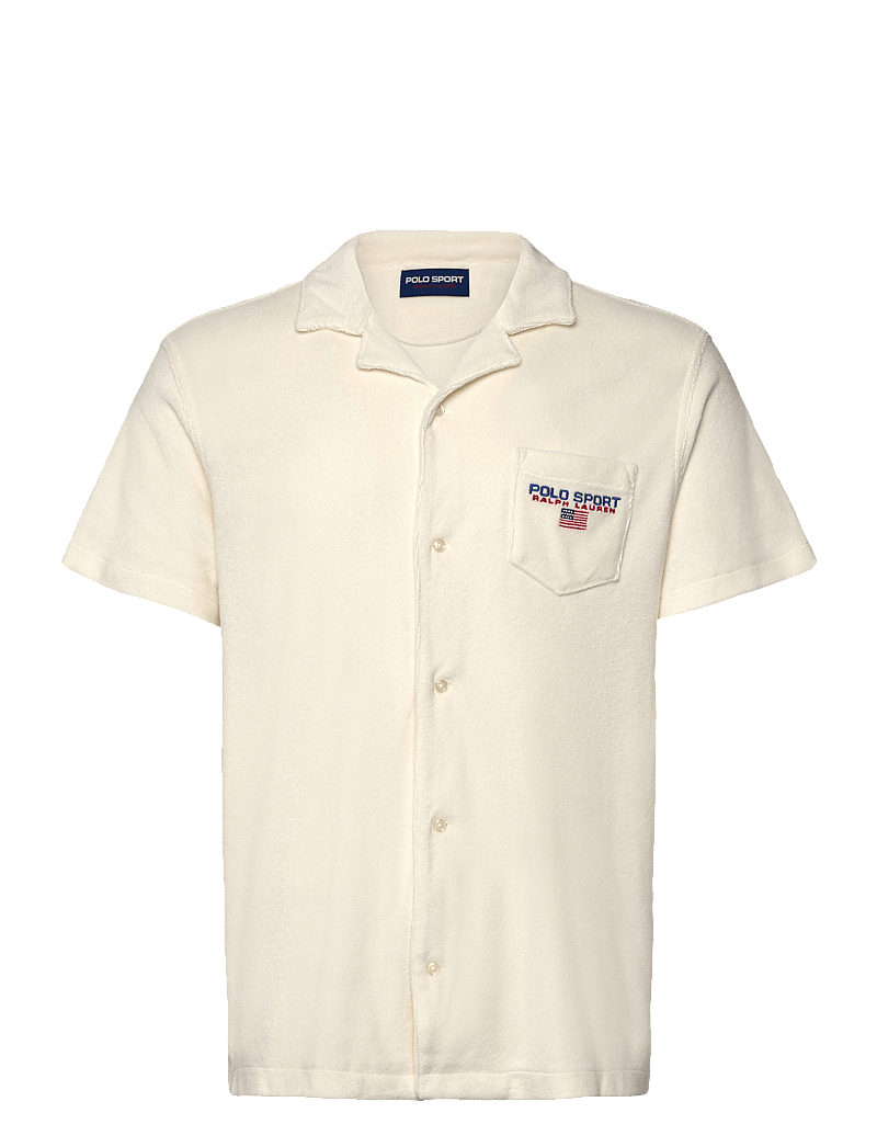 Polo Ralph Lauren - Custom Slim Fit Polo Sport Camp Shirt - basic skjortor - clubhouse cream - 0