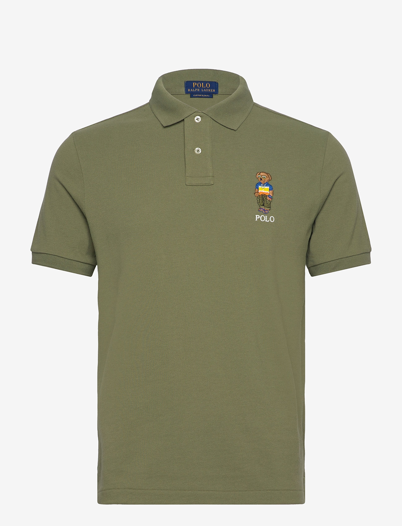 Polo Ralph Lauren - Custom Slim Polo Bear Mesh Polo Shirt - kortärmade pikéer - sp25 tree green b - 0