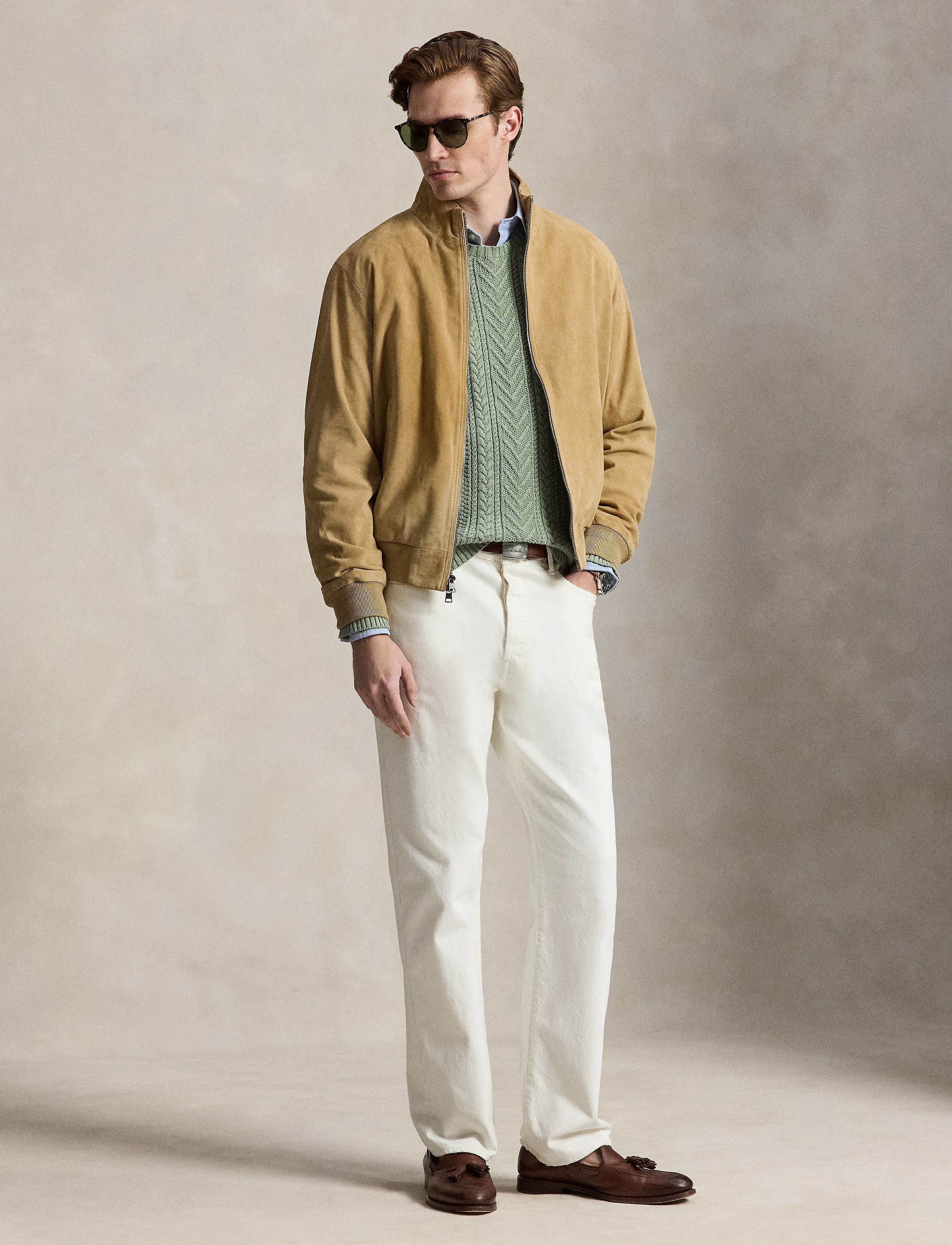 Polo Ralph Lauren - GOAT SUEDE-CHRLTN JK - forårsjakker - cafe tan suede - 3