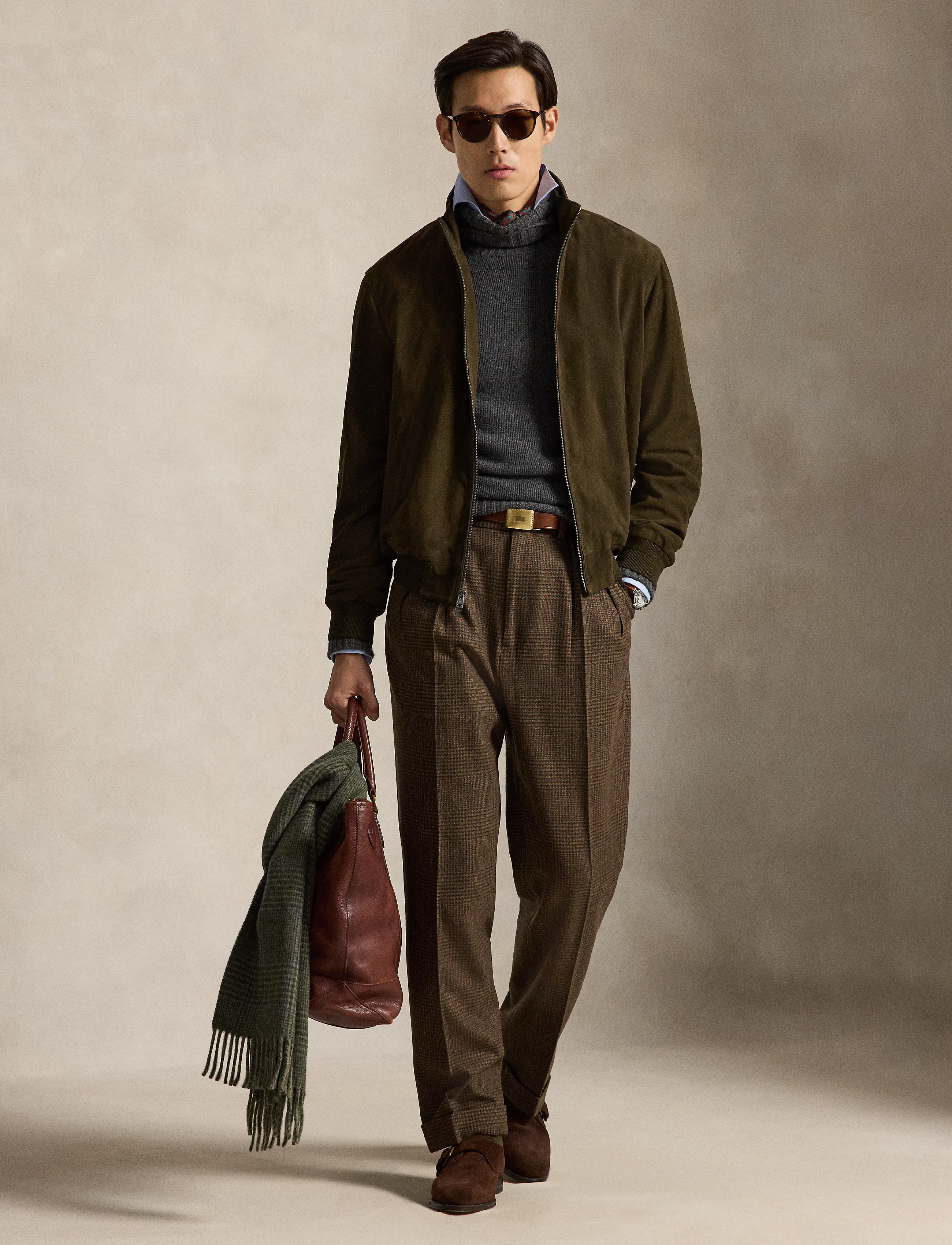 Polo Ralph Lauren - The Charleton Suede Jacket - herbstjacken - myrtle green - 3