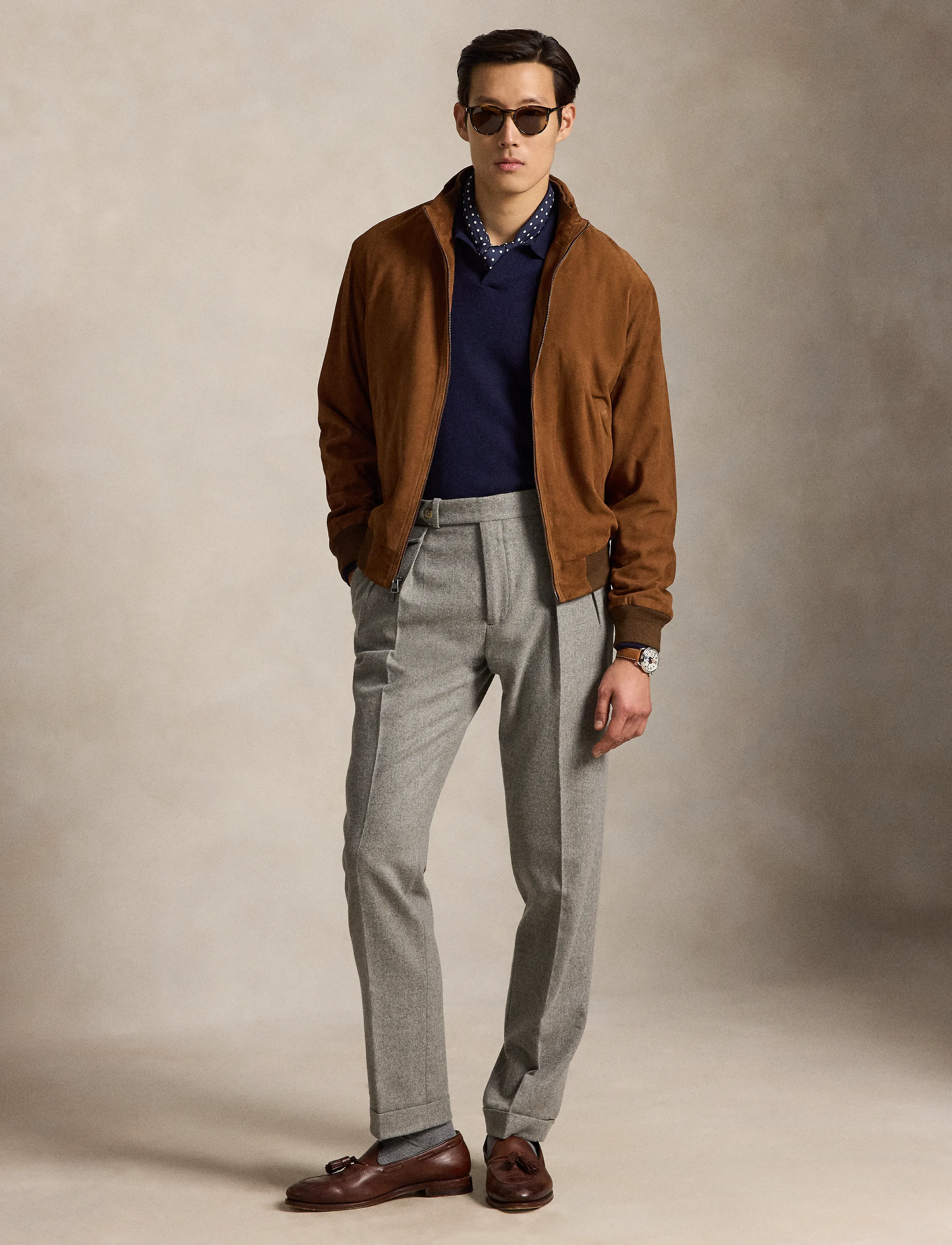 Polo Ralph Lauren The Charleton Suede Jacket - Üleriided - PALE RUSSET X / brown