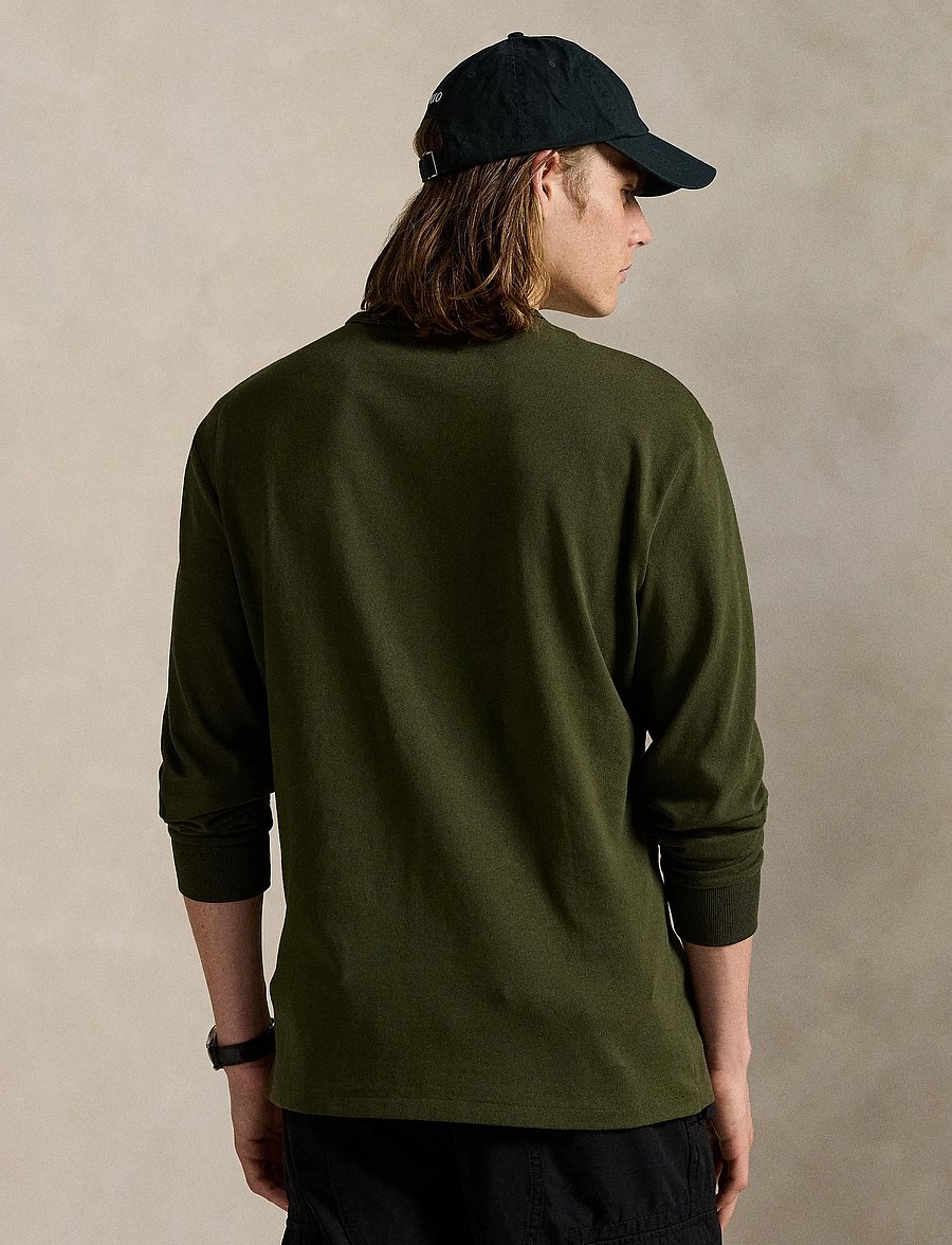 Polo Ralph Lauren - Classic Fit Jersey Long-Sleeve T-Shirt - pikkade varrukatega t-särgid - company olive/c97 - 2